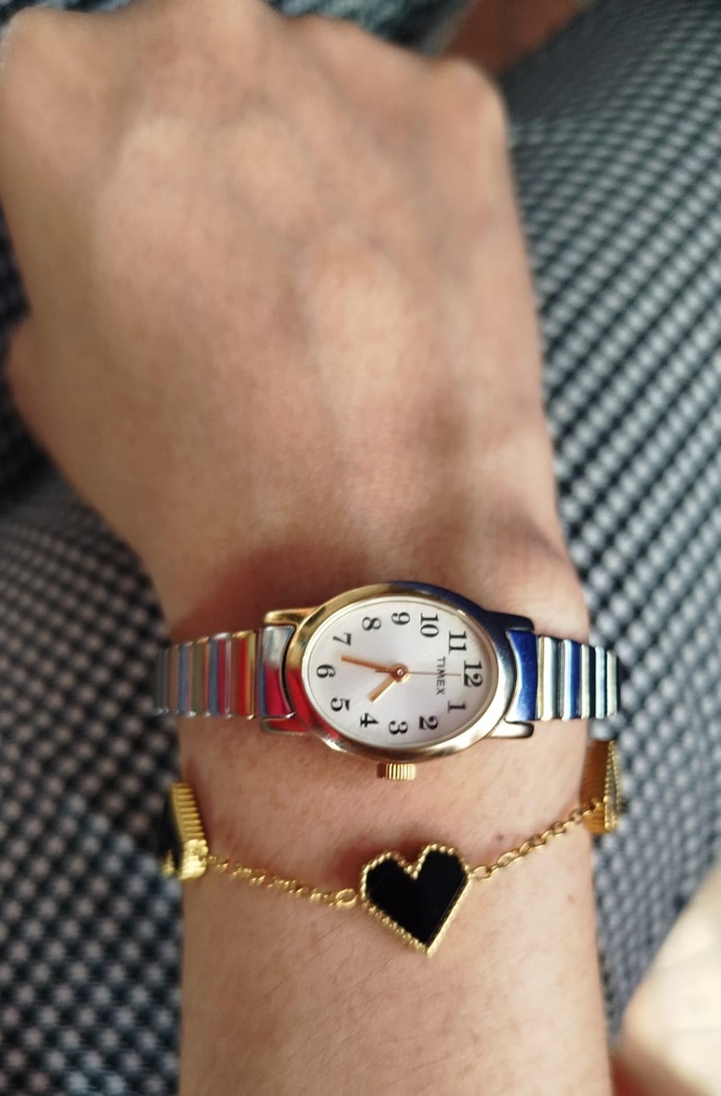 Timex Women's Cavatina Watch - TPearl Dial Gold-Tone Case customer photo 1