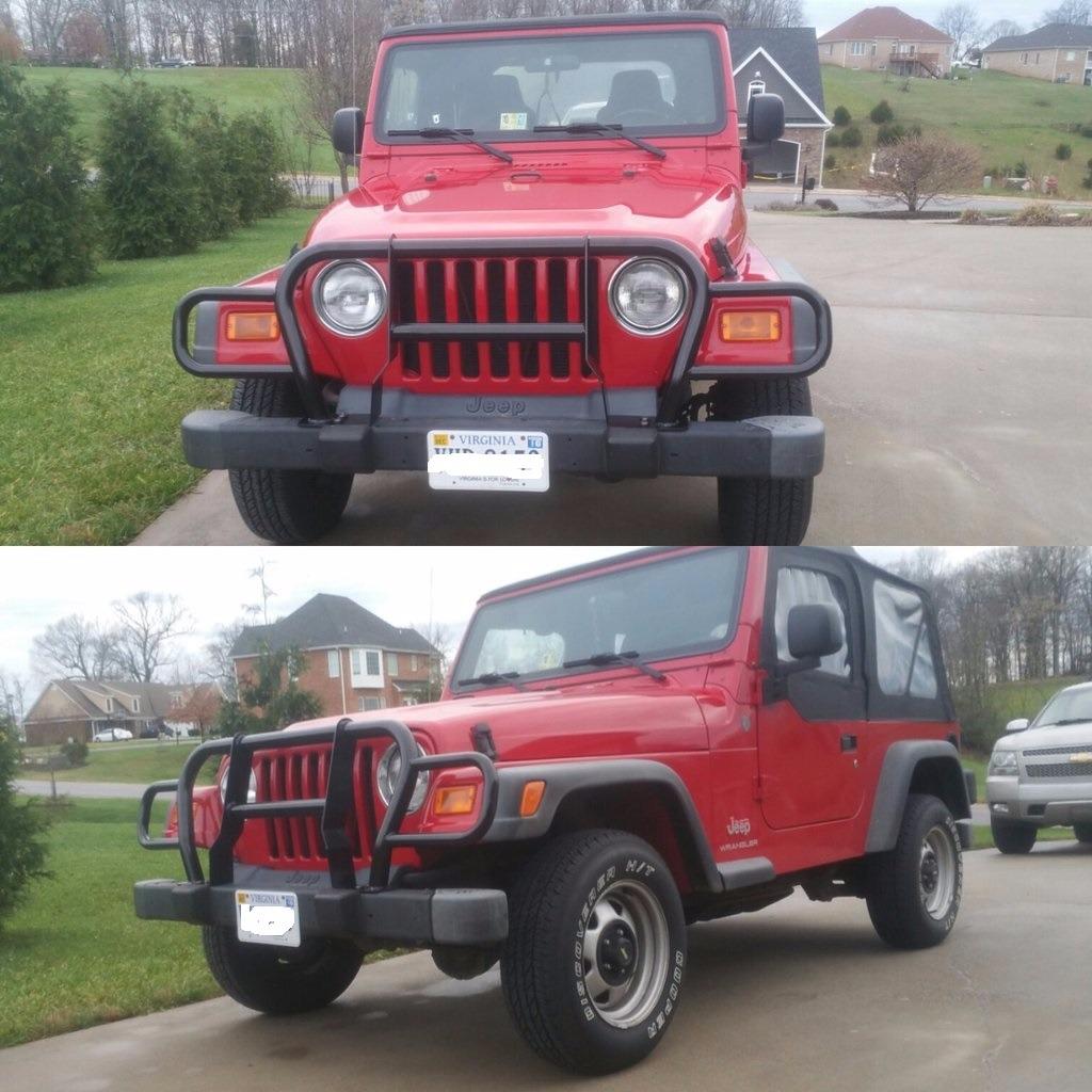RAMPAGE PRODUCTS Rampage Euro Front Grille Guard | Steel, Black | 7659 | Fits 1987 - 2006 Jeep Wrangler YJ & TJ customer photo 1