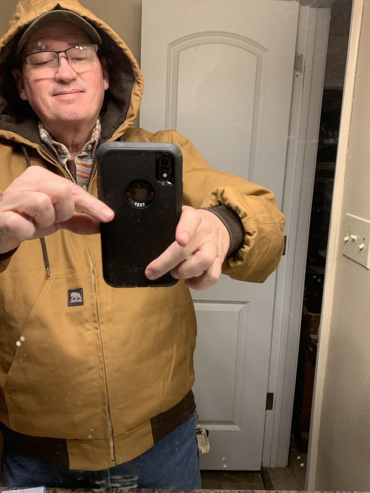 Berne Men's Heritage Duck Hooded Active Work Jacket customer photo 2