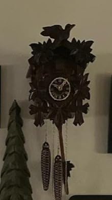 One Day Hand-Carved Cuckoo Clock with Five Maple Leaves & One Bird - 9 Inches Tall - Model # 11-09 customer photo 1