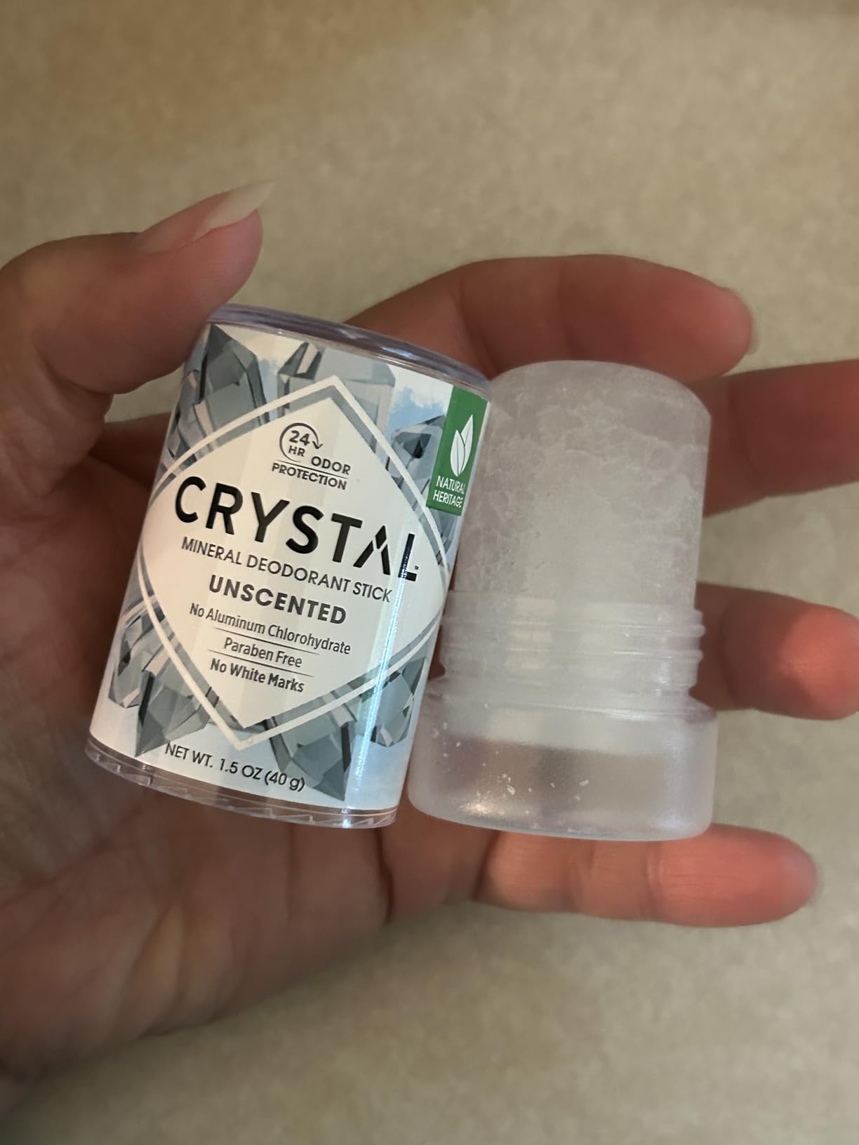CRYSTAL Deodorant Stick (30003), Unscented, 4.25 Ounce customer photo 2