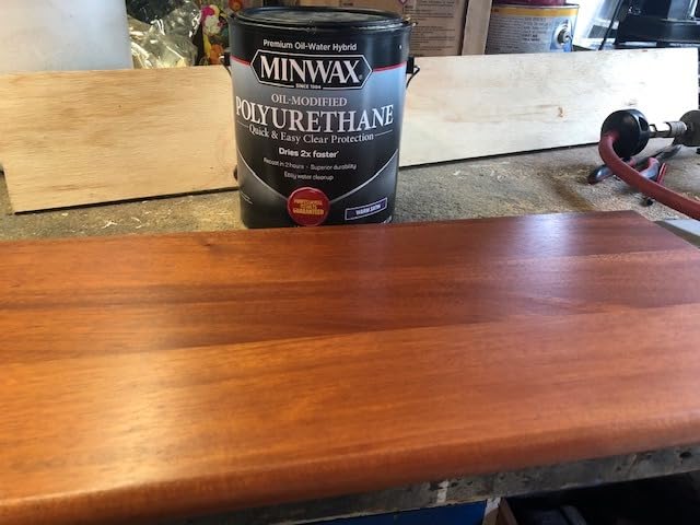 Minwax Water-Based Oil-Modified Polyurethane, Warm Satin, Clear, 1 Gallon customer photo 2