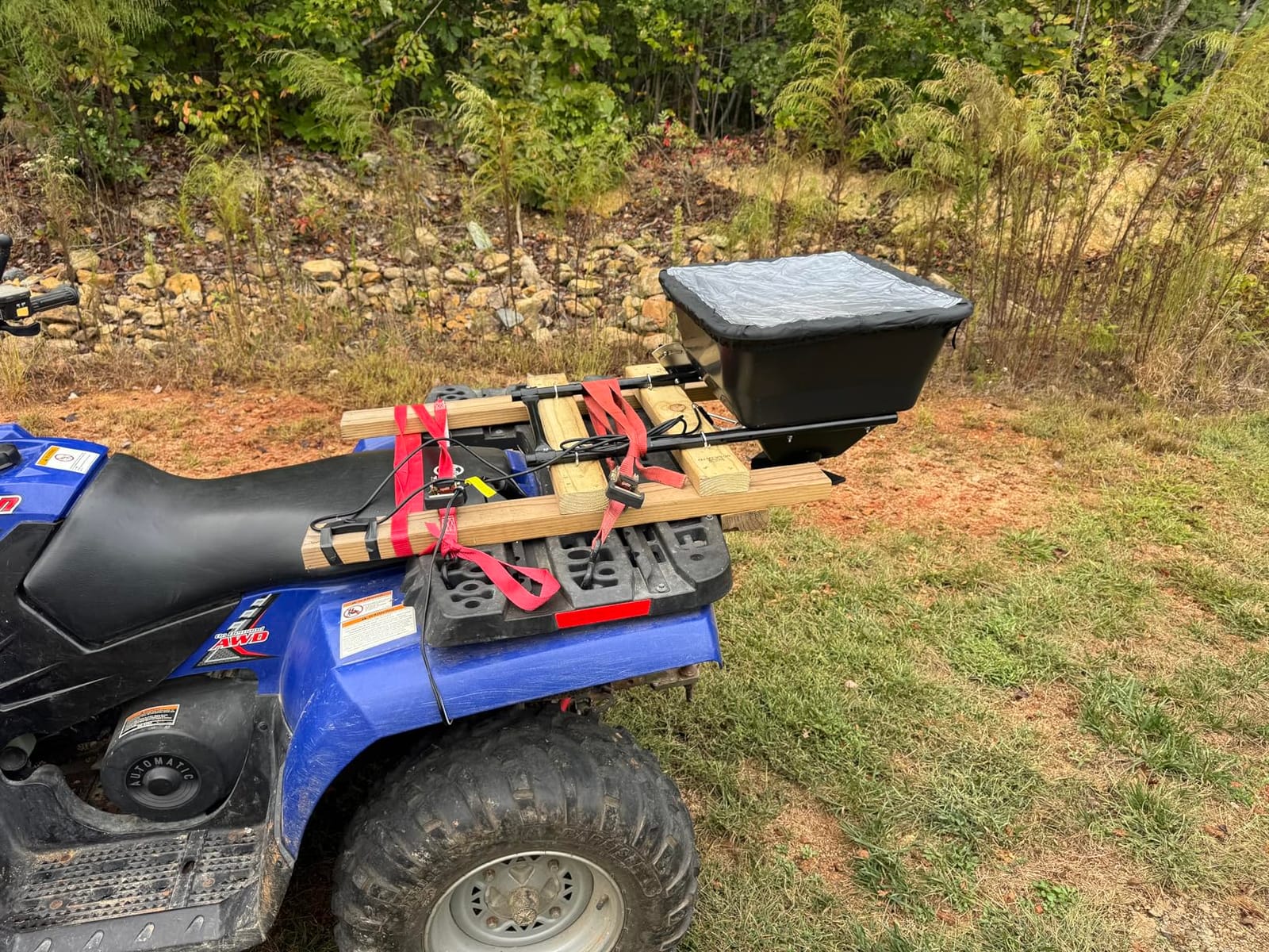 Buyers Products ATVS100 100 lb ATV Rear Rack Mount Broadcast Spreader customer photo 2