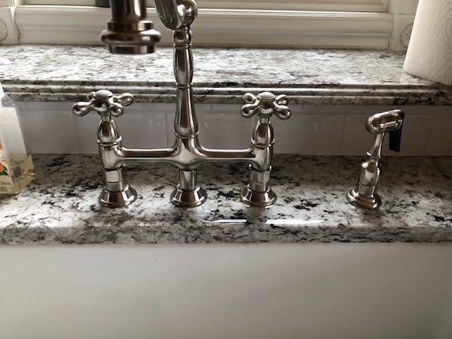 Kingston Brass KS1278AXBS Heritage Kitchen Faucet with Brass Sprayer, 8-3/4