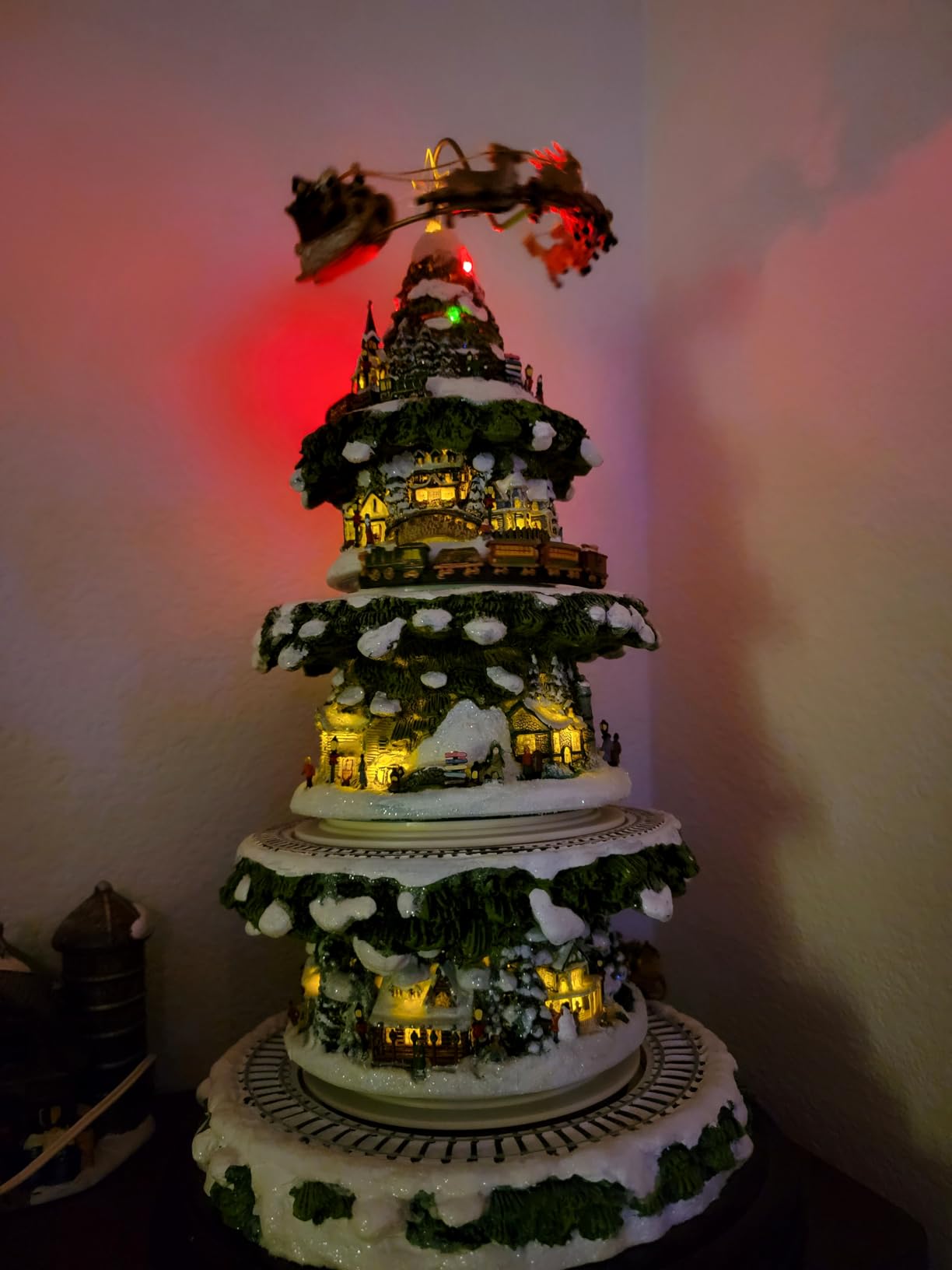 The Bradford Exchange Thomas Kinkade Animated Tabletop Christmas Tree with Train: Wonderland Express customer photo 2