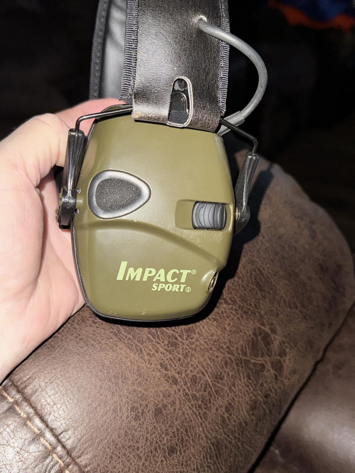 Howard Leight by Honeywell R-01526, Impact Sport Earmuffs, Olive Drab Green. customer photo 2