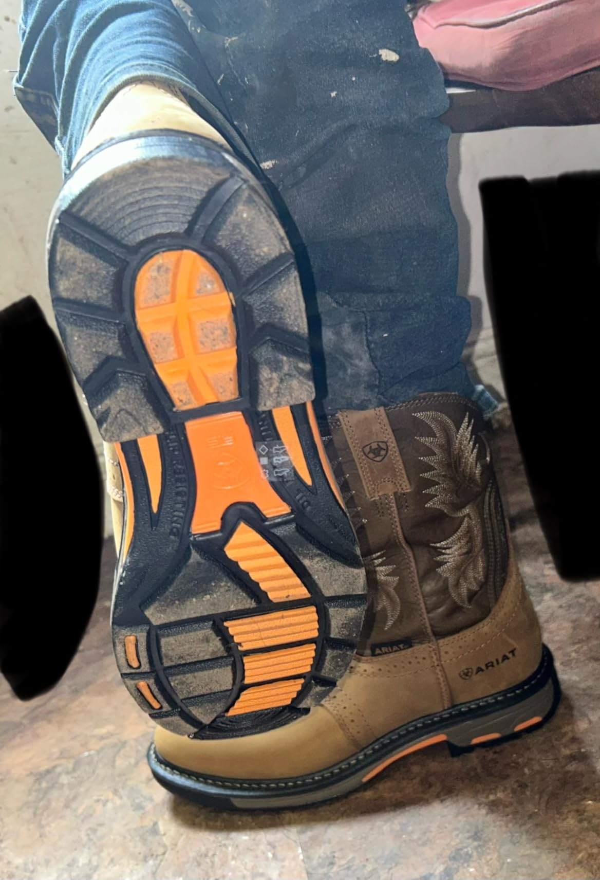 Ariat Men's Groundbreaker Wide Square Toe Waterproof Work Boot customer photo 2