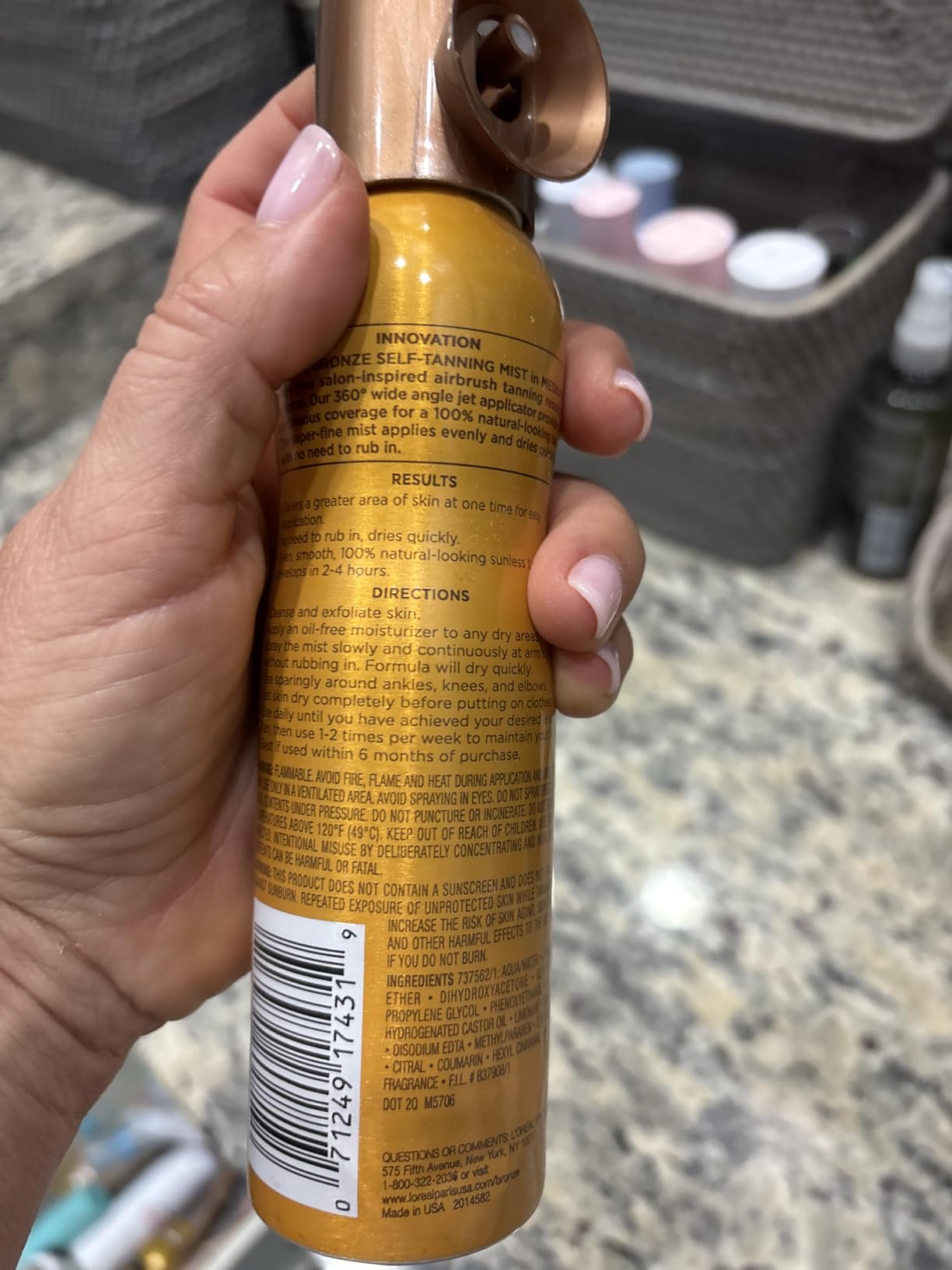 L'Oreal Paris Sublime Bronze Self Tanning Mist, Medium to Natural Spray Tan, 4.6 oz customer photo 2