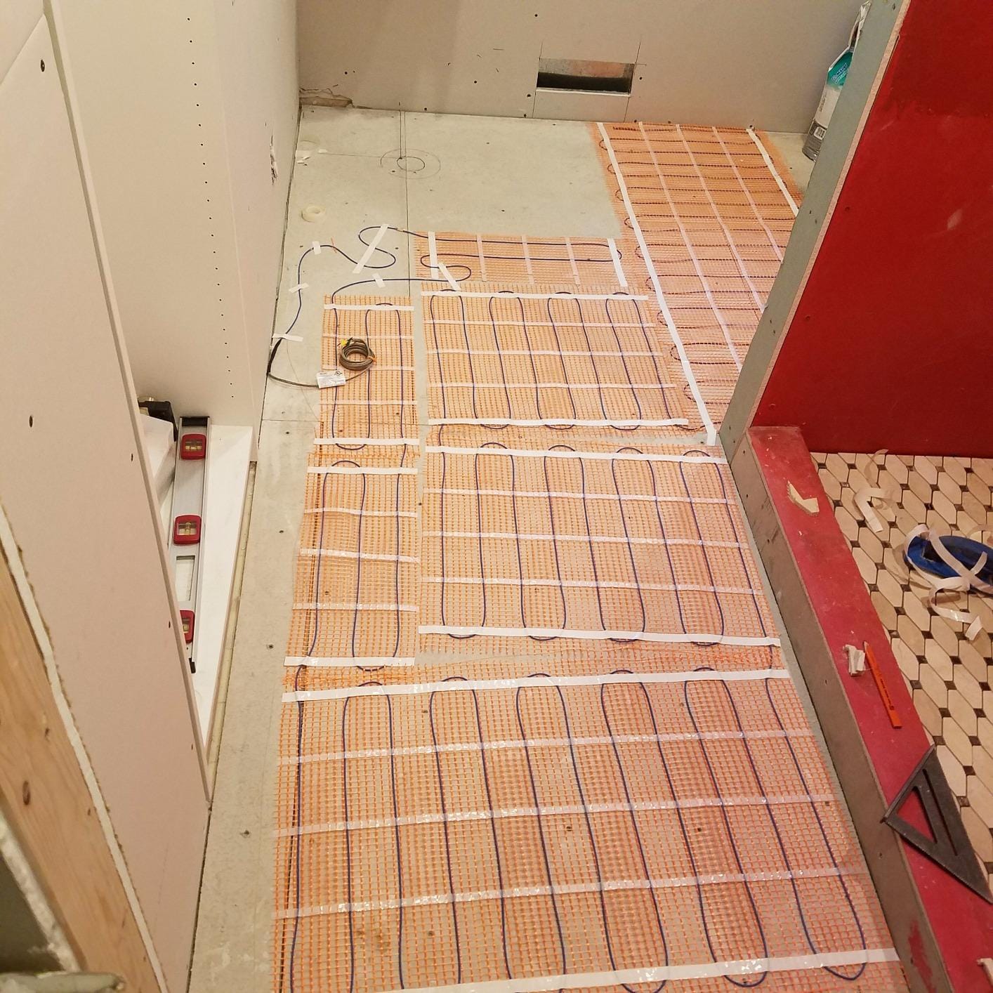 SunTouch Mat TapeMat Electric Floor Heating Kit 10 Sq. Ft., 2' x 5', (120V) with Command Touch Programmable Thermostat, Plain customer photo 1