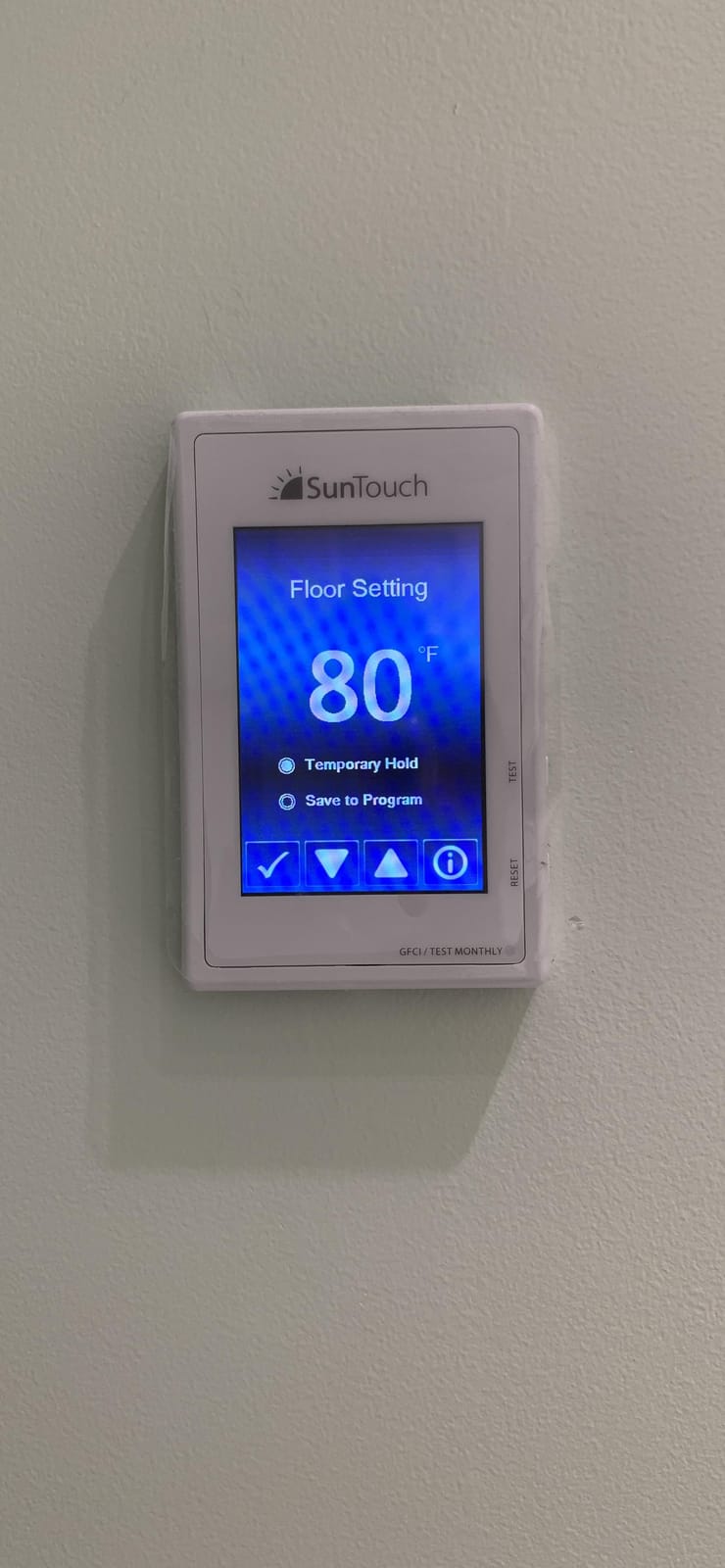 SunTouch Mat TapeMat Electric Floor Heating Kit 10 Sq. Ft., 2' x 5', (120V) with Command Touch Programmable Thermostat, Plain customer photo 2
