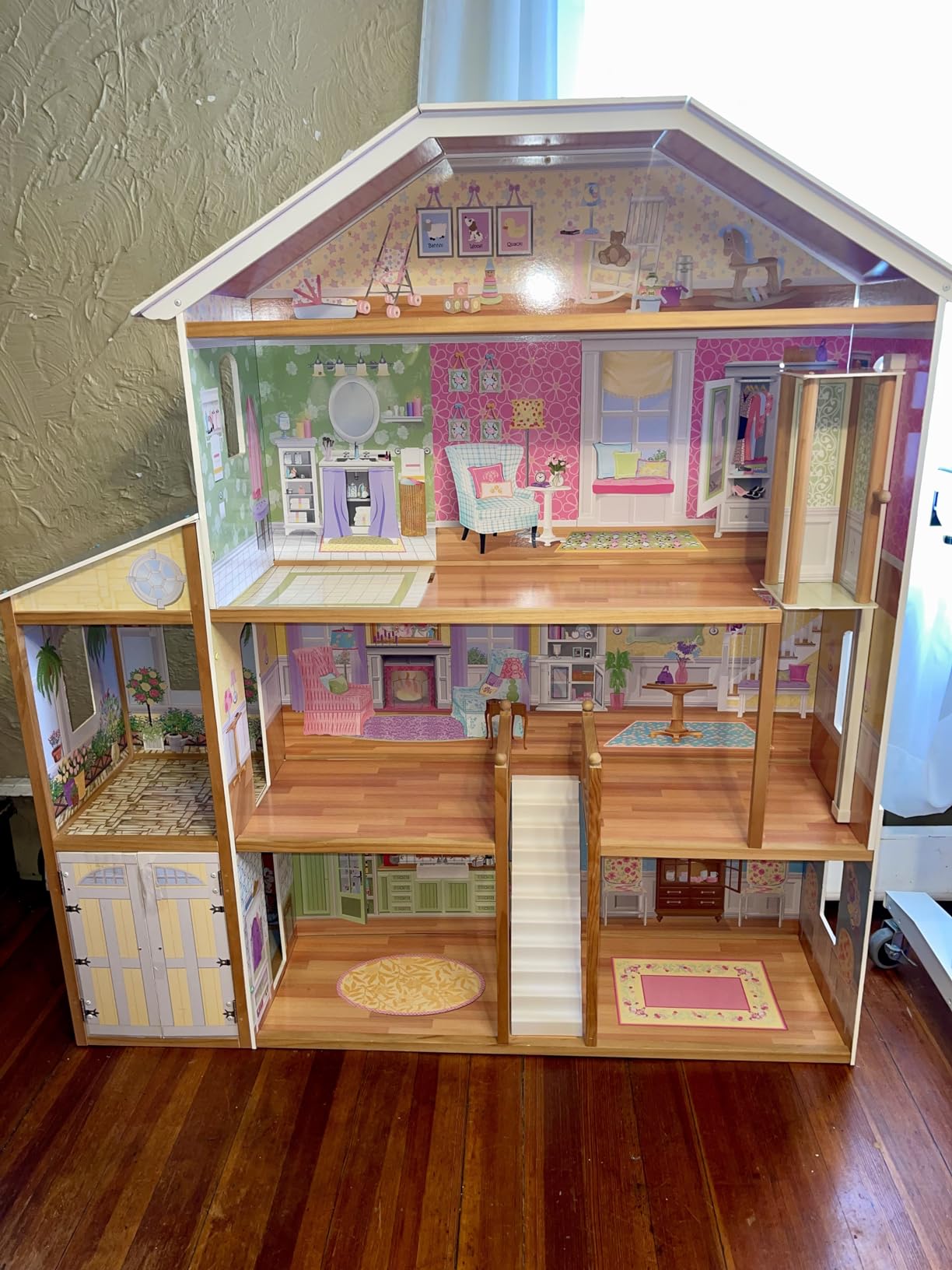 KidKraft Majestic Mansion Wooden Dollhouse with 34 Pieces, Working Elevator customer photo 1