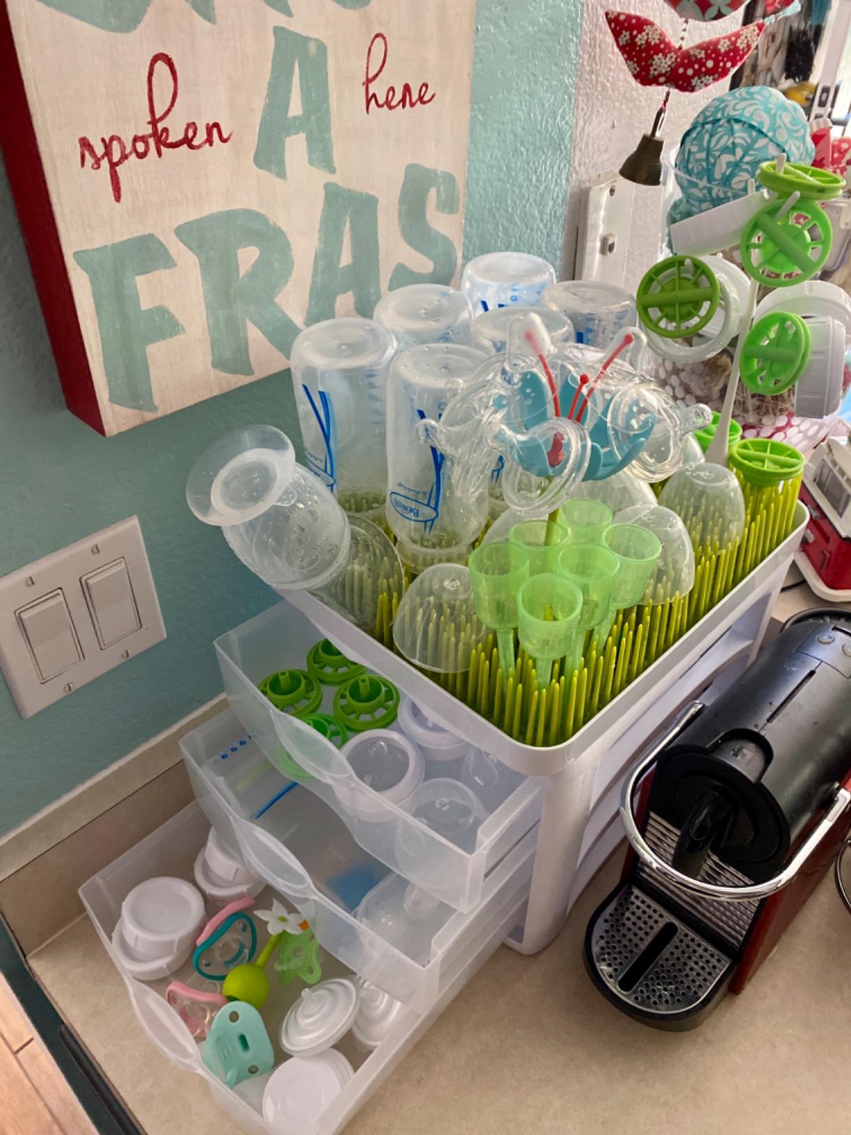 Boon Lawn Countertop Baby Bottle Drying Rack - Spring Green - 13.5x11x2.5 customer photo 1