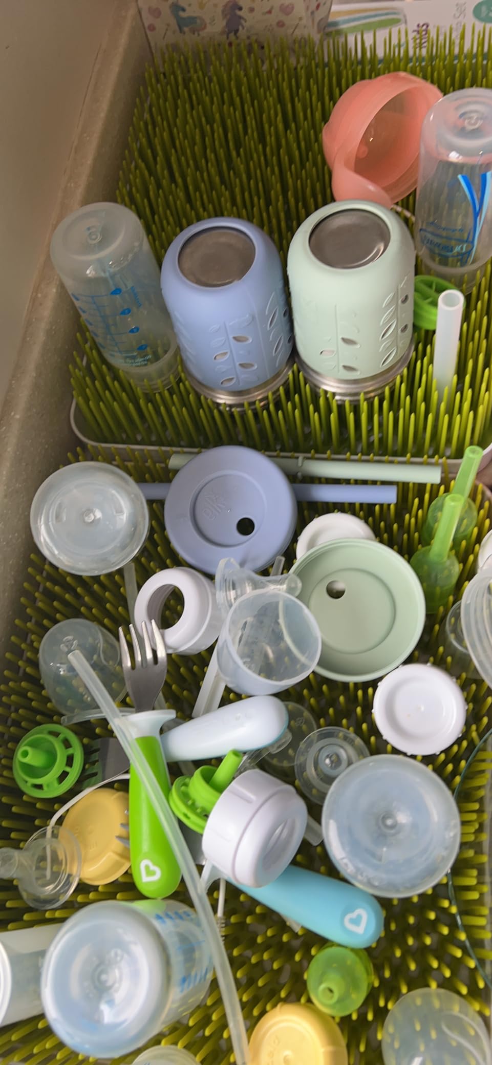 Boon Lawn Countertop Baby Bottle Drying Rack - Spring Green - 13.5x11x2.5 customer photo 2