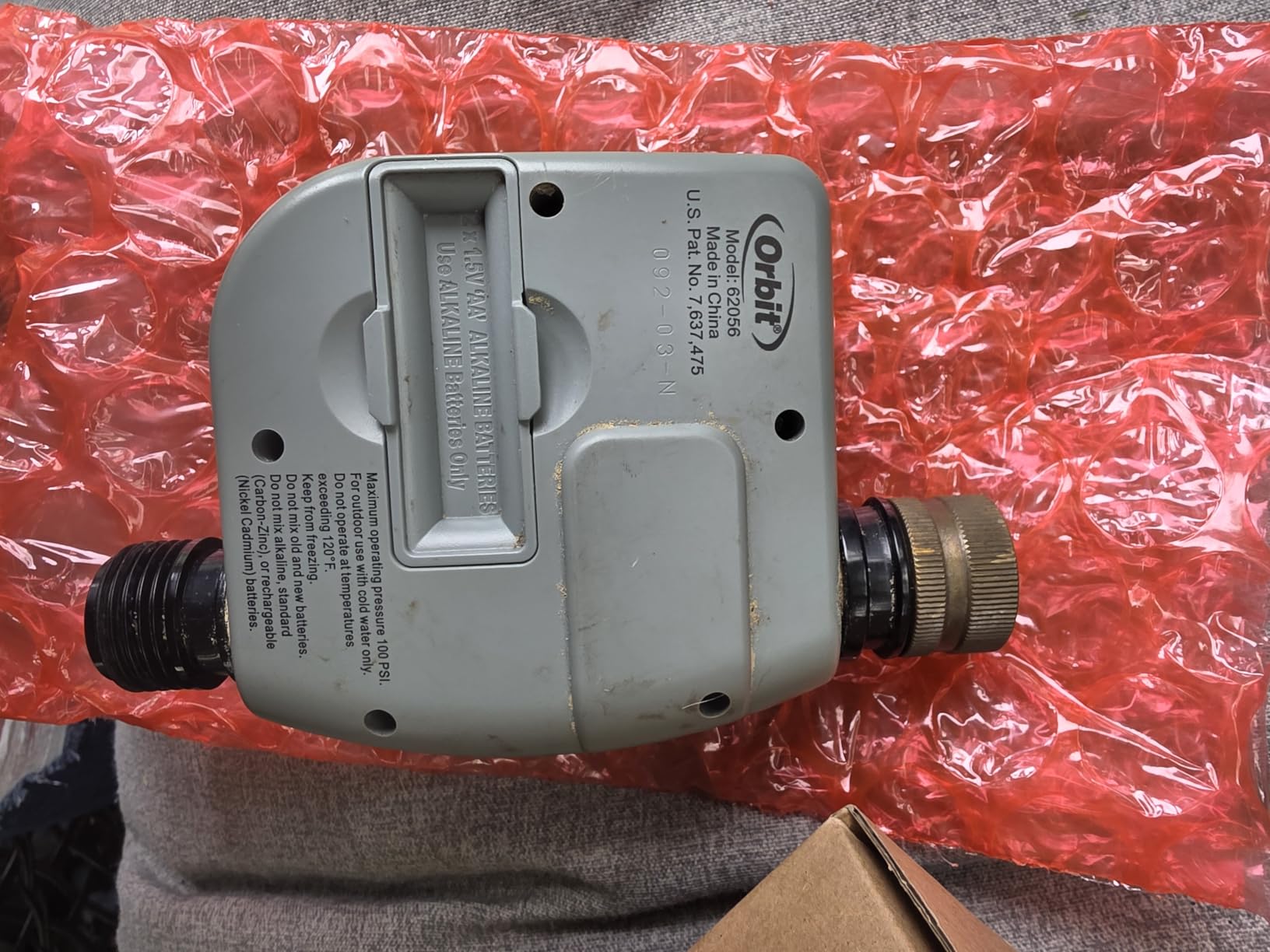 Orbit One Outlet Single-Dial Hose Faucet Timer - Easy Programmable - For Garden Watering System - LCD Hose Timer with Adjustable Watering Schedule - 62056 customer photo 2