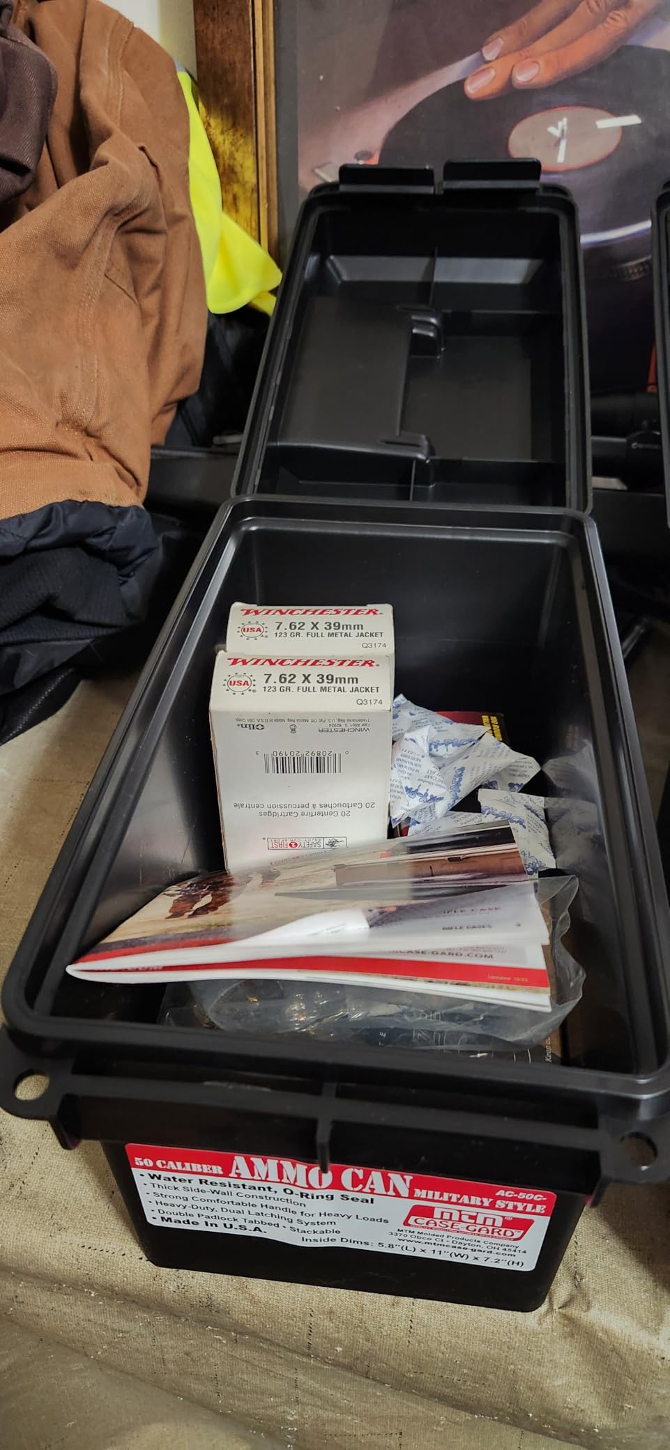 MTM AC50C-40 Ammo Can, 50-Caliber, Heavy-Duty Dual Latching System, Rugged Polypropylene Plastic, O-Ring Seal System, Water Resistant, Bulk Ammo Storage, USA Made, Black customer photo 1