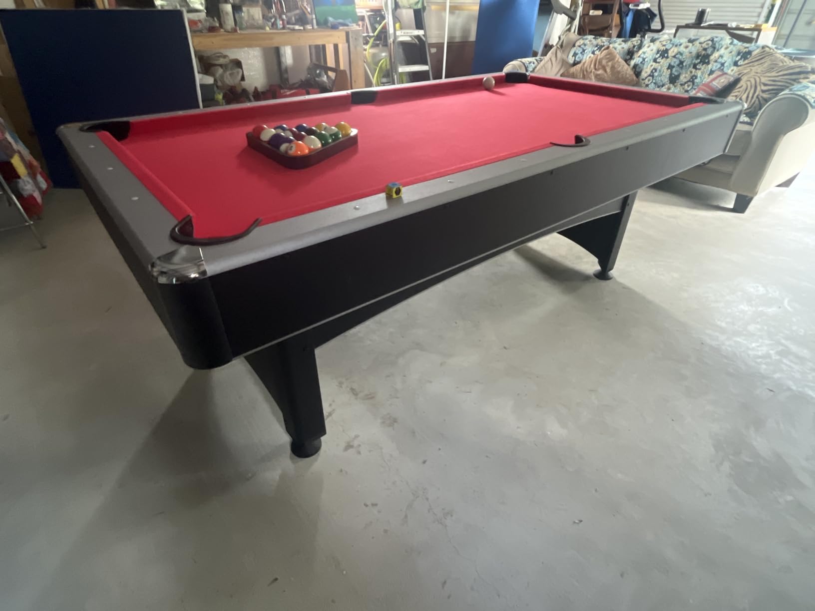 Hathaway Maverick 7 Foot Pool Table with Table Tennis Top – with Accessories for Both Games – Space-Saving Ping Pong and Pool Table Combo for Families – Matte Black Finish customer photo 1