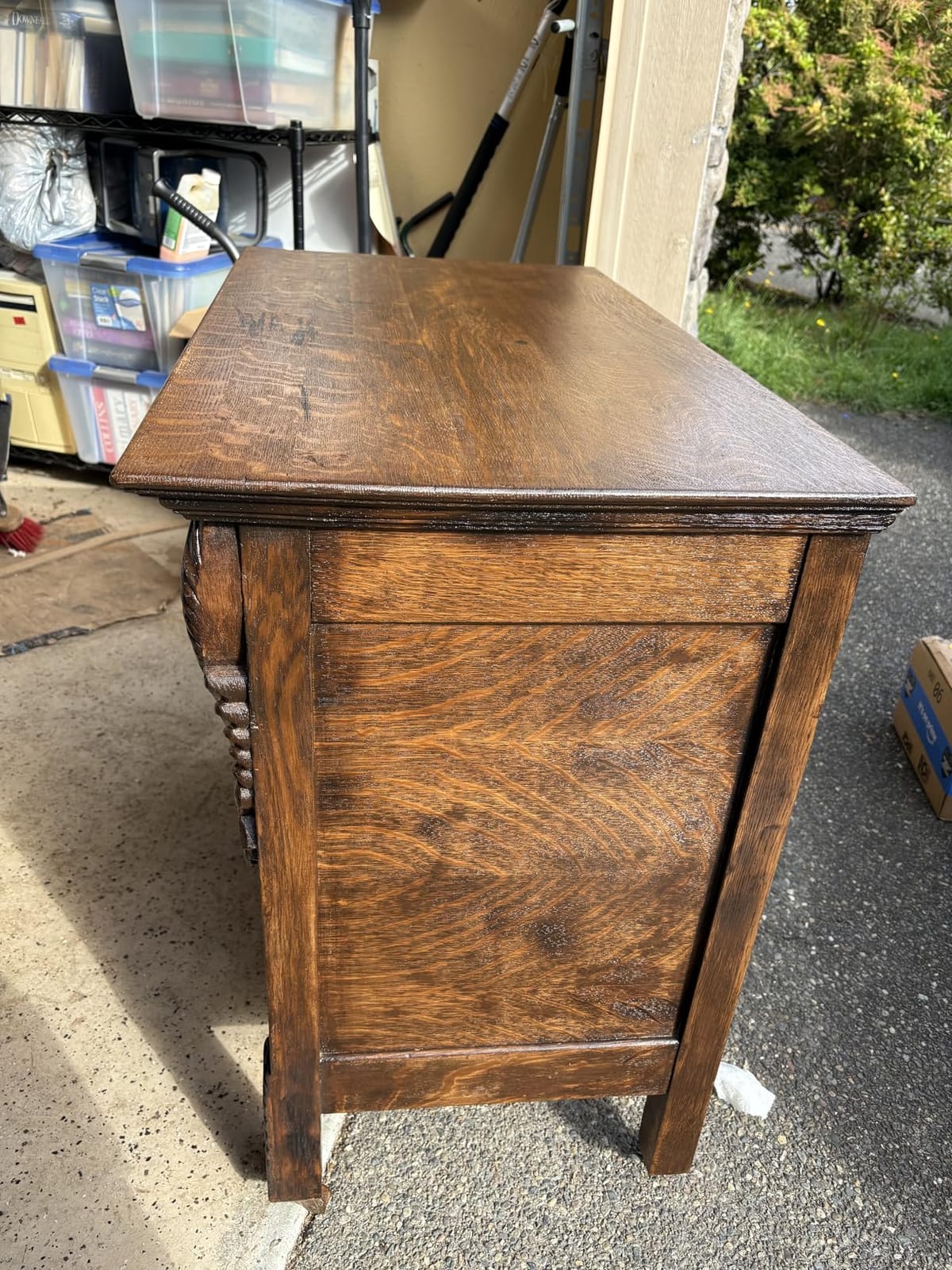 SamaN Interior One Step Wood Seal, Stain and Varnish – Oil Based Odorless Dye - Protection for Furniture and Fine Wood (Aged Oak SAM-307, 32 oz) customer photo 1