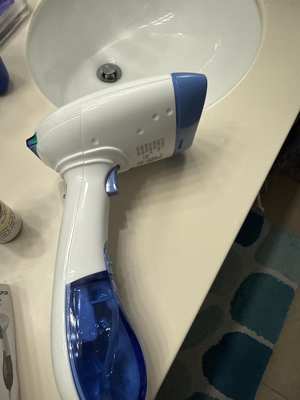 Conair Handheld Garment Steamer for Clothes, ExtremeSteam 1200W, Portable Handheld Design,White/Blue customer photo 2
