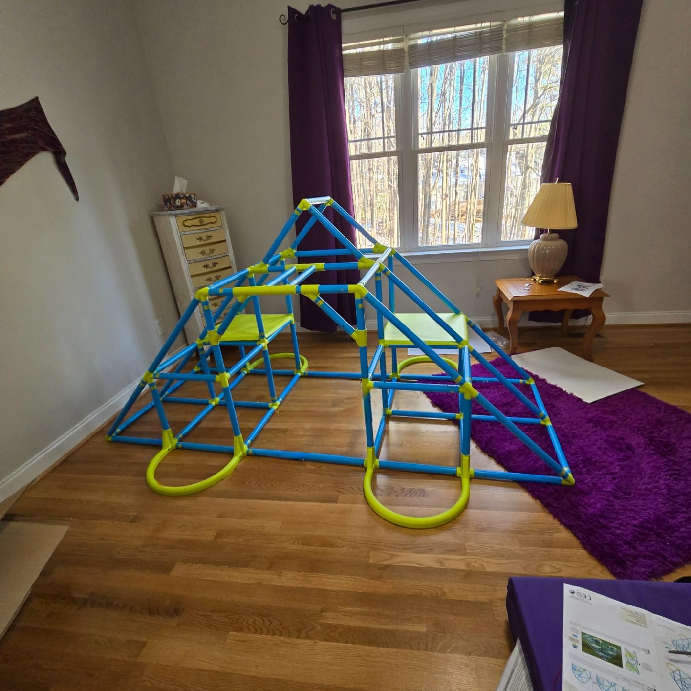 Eezy Peezy Climber with Top - Active Indoor Outdoor Play Set Climbing Dome Equipment Toys - Fun for Kids Ages 3 to 6 Years Old, Green and Blue customer photo 2