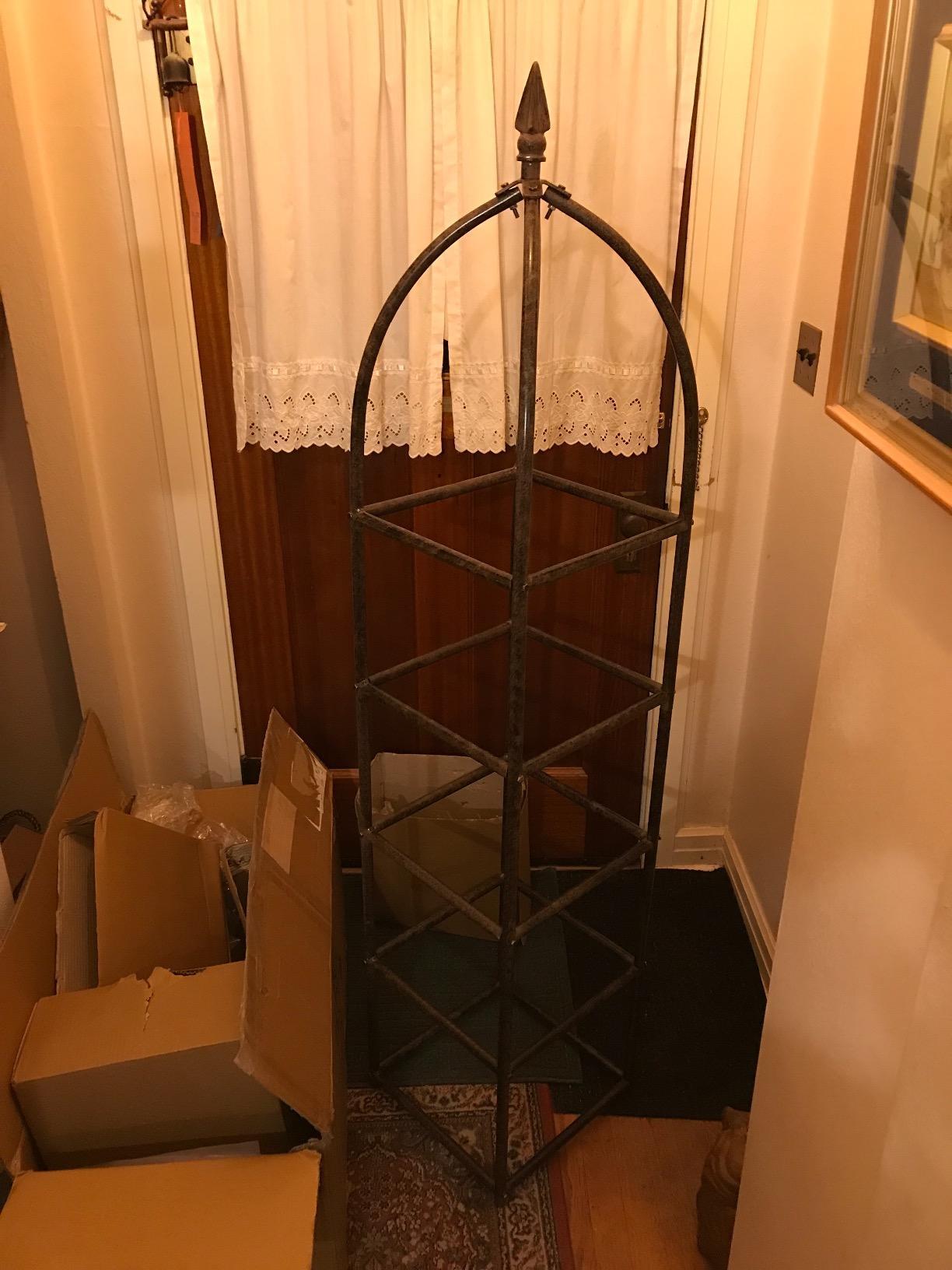 H Potter 8 Ft Garden Obelisk Trellis - Metal Rose Tower & Ground Stakes customer photo 2
