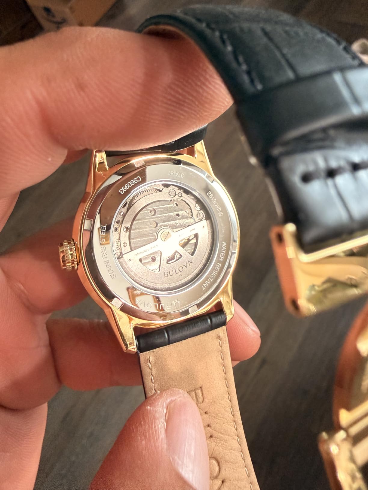 Bulova Men's Classic Sutton 4-Hand Automatic Watch, 24-Hour Sub Dial, Open Aperture, Self-Winding, Exhibition Caseback, Double Curved Mineral Crystal, Luminous Hands, 42mm customer photo 2