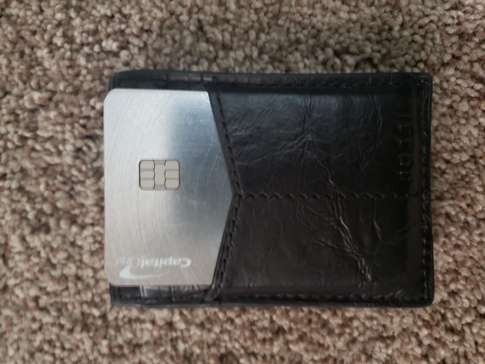 Fossil Men's Leather Minimalist Magnetic Card Case with Money Clip Front Pocket Wallet for Men customer photo 1