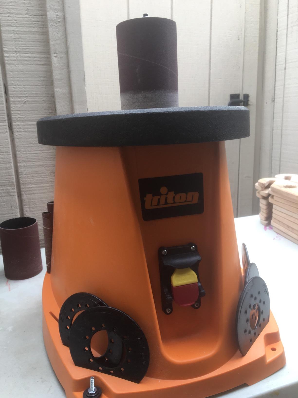 Triton TSPS450 3.5Amp Cast Iron Top Oscillating Spindle Sander, Orange customer photo 1