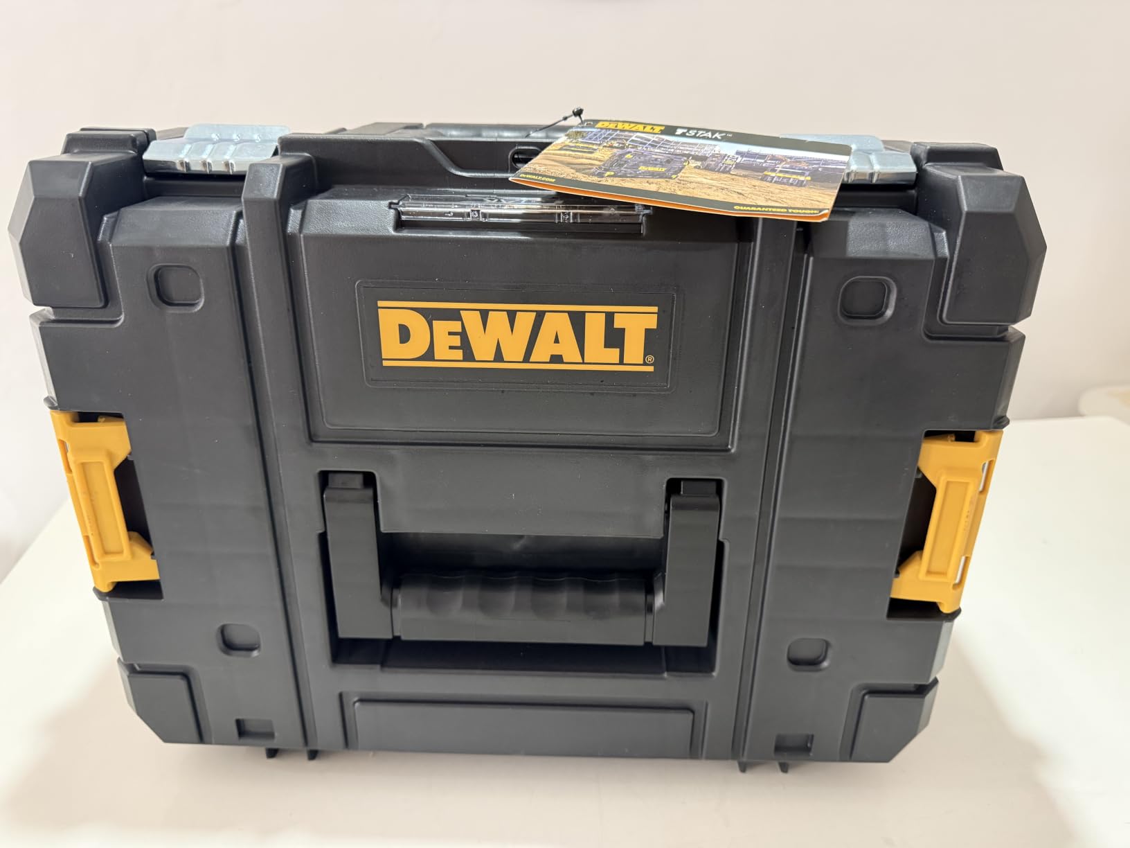 DEWALT Tool Box TSTAK II, 13 In. Flat Top Tool Storage Case, Stackable Organizer Hard Case Portable Toolbox, Heavy Duty, Holds Up To 66 lbs (DWST17807) customer photo 2