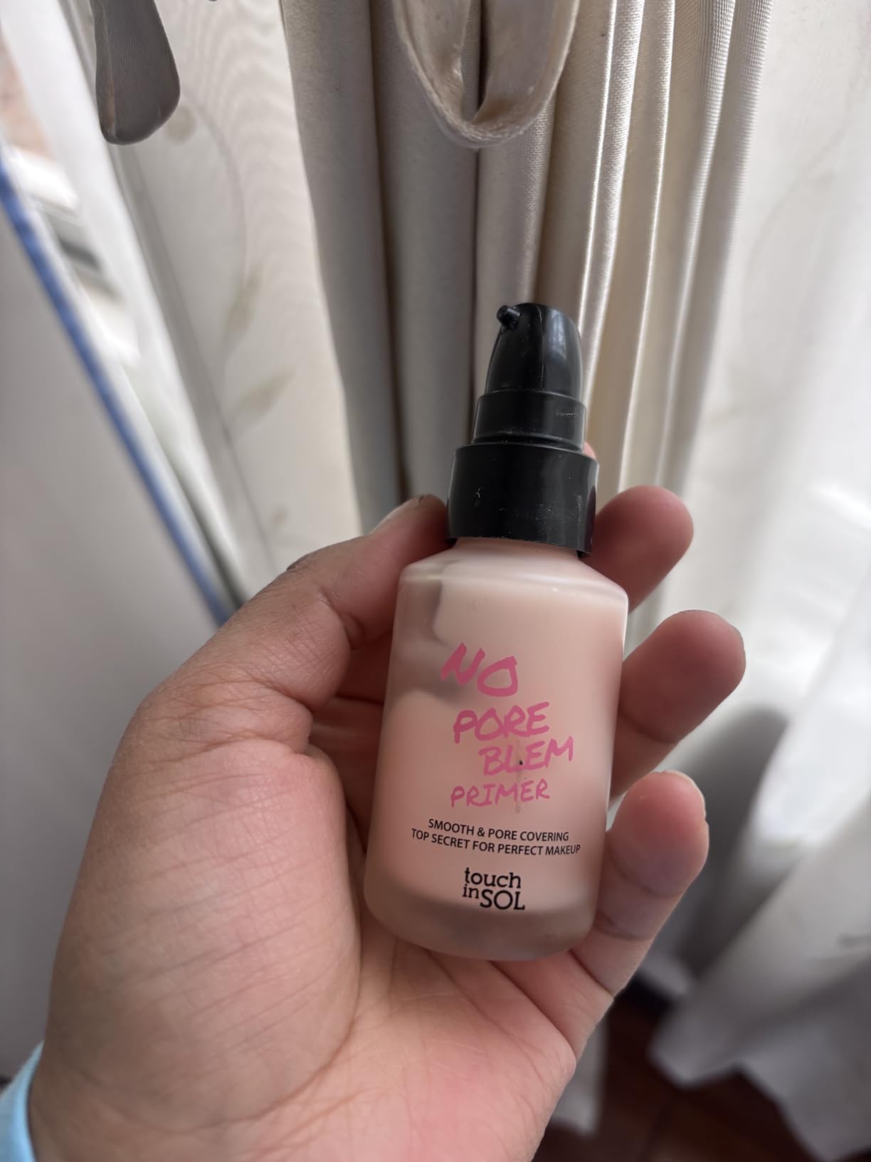 TOUCH IN SOL No Poreblem Primer – Pore Primer for Korean Makeup, Mattifying Primer for Oily Skin, Pore Eraser for Large Pores, Blurring Finish from K Beauty (1.01 fl.oz/30ml) customer photo 2