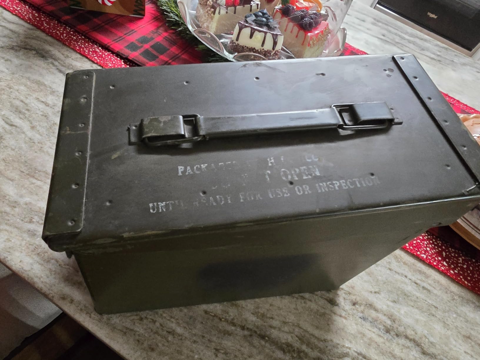 U.S. G.I. M2A1 50 Cal Ammo Can Organizer (OD Green) - Watertight Seal Metal Storage Box w/ Hinged Lid & Secure Latch – Ideal Ammo Can Surplus for Gear, First Aid, & Survival Supplies customer photo 1
