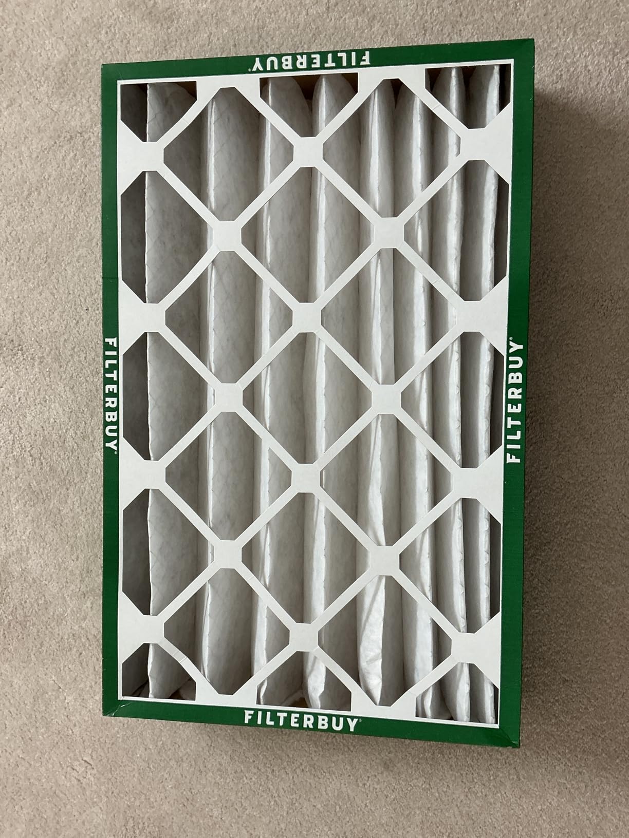 Filterbuy 16x25x4 Air Filter MERV 8 Dust & Allergy Defense (2-Pack) customer photo 1