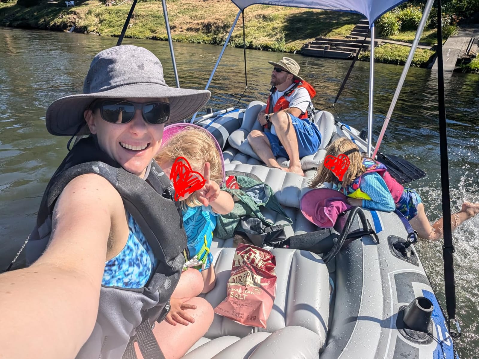 INTEX Excursion 5-Person Inflatable Fishing Boat River Raft Set with Oars | 68325EP - Portable Boat with Extra Wide Cockpit and High-Ouput Hand Pump, 12ft x 5ft 6in customer photo 1