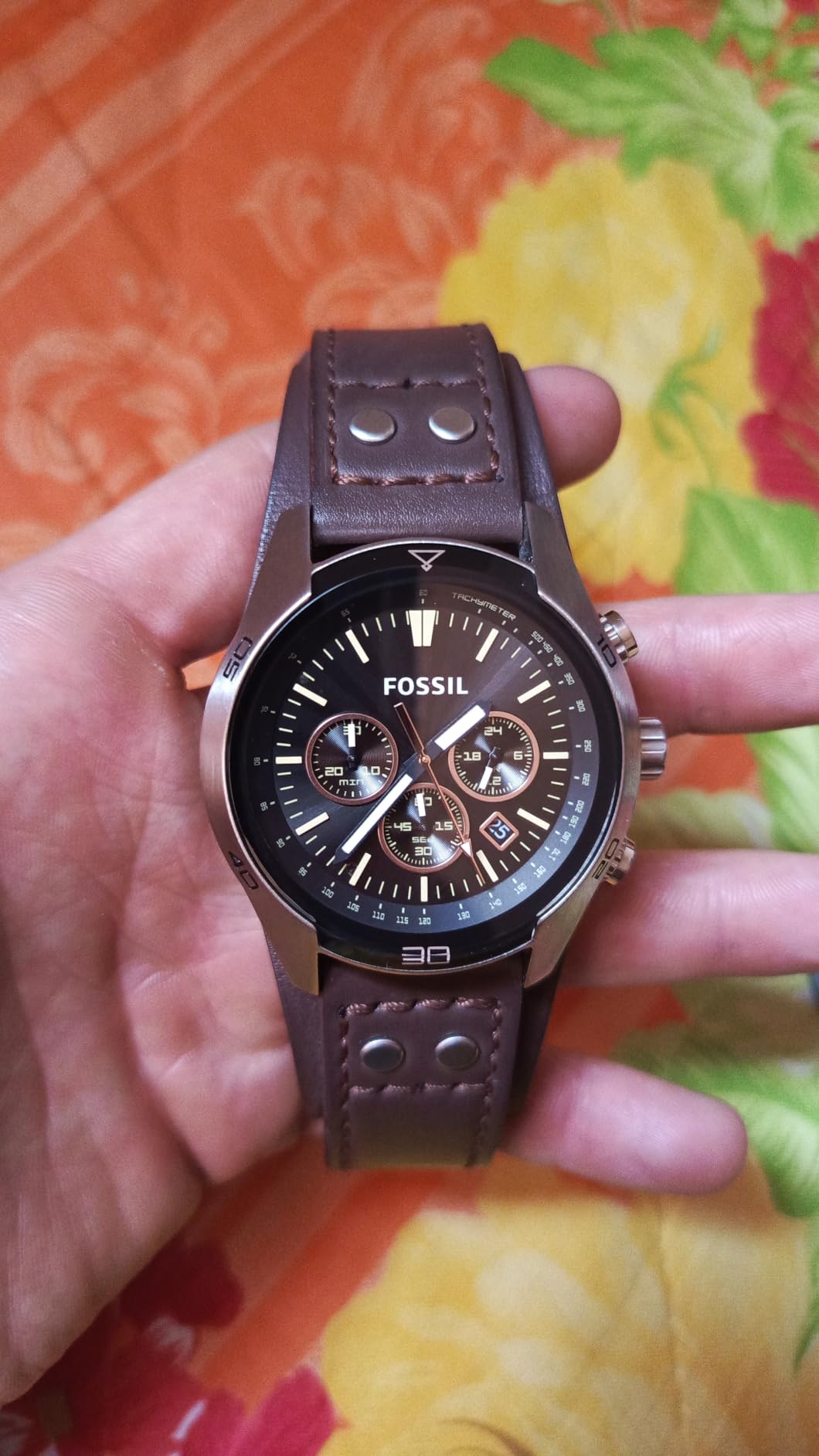 Fossil Coachman Quartz Chronograph Leather Watch for Men customer photo 2