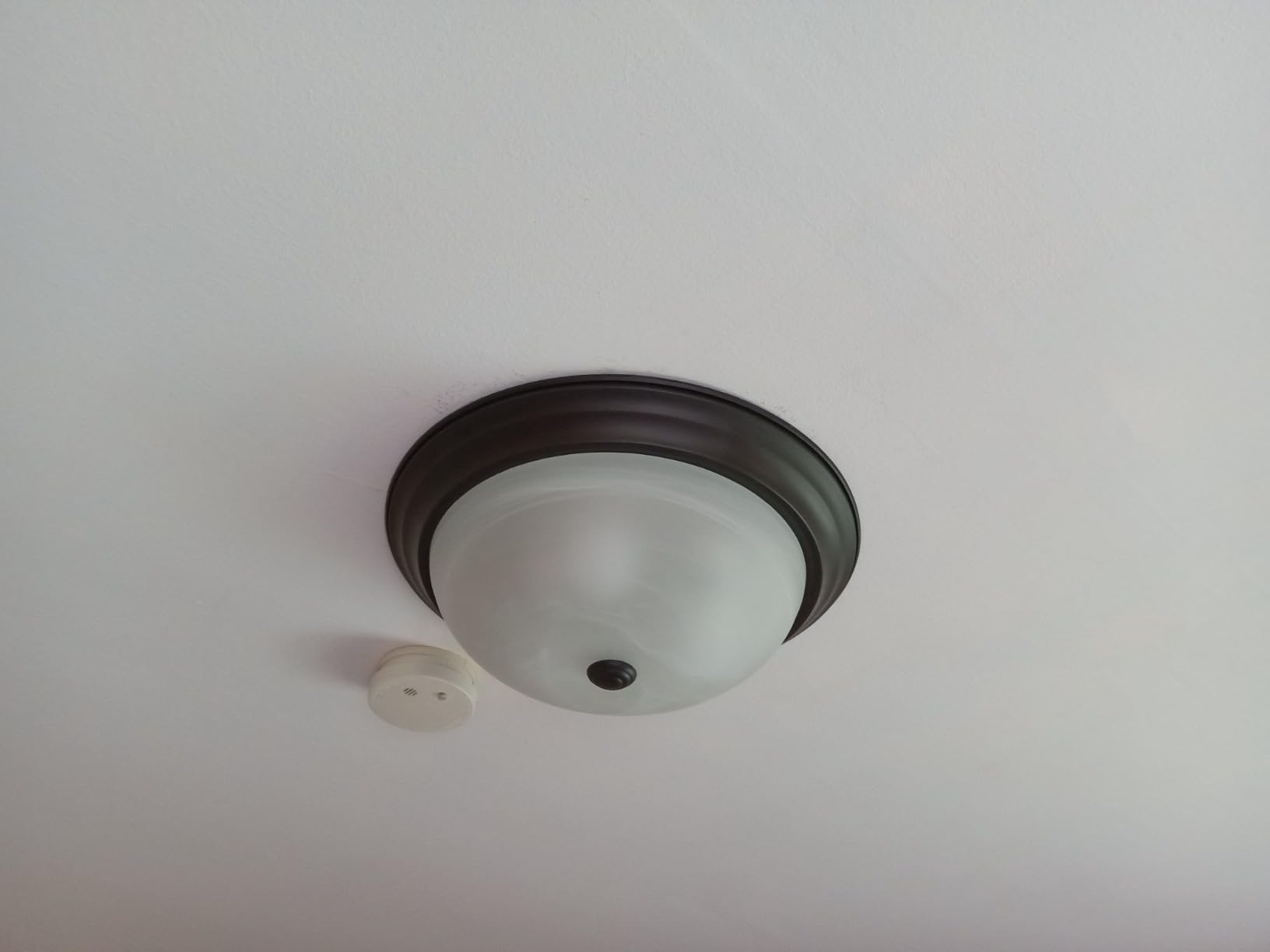 DESIGNERS FOUNTAIN Reedley 3-Lights Flush Mount Ceiling Light, 15 Inch Lighting Fixture for Kitchen, Bedroom, Bathroom, and Hallway, White Alabaster Glass, Oil Rubbed Bronze, 1257L-ORB-AL customer photo 2