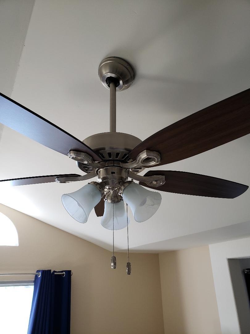 Hunter Builder Plus, Indoor, Ceiling Fan, 5 Blades, 52 inch, Brushed Nickel customer photo 2