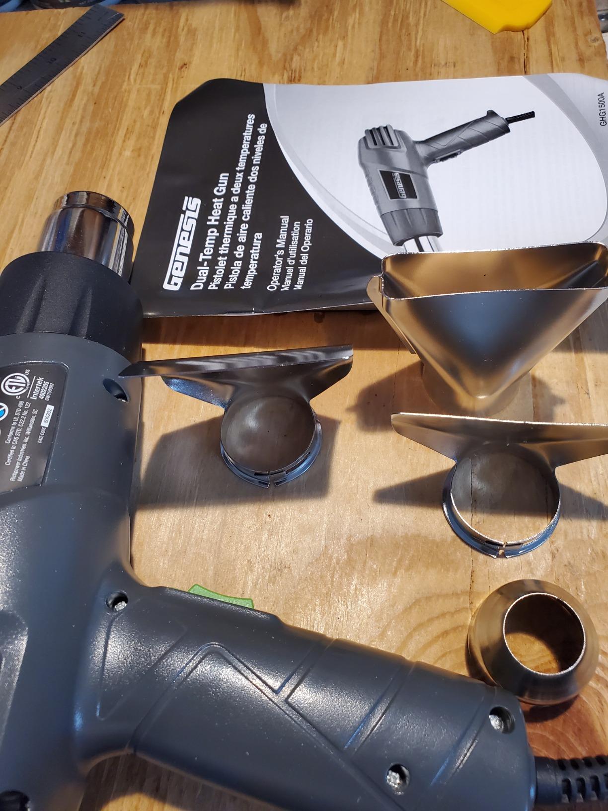 Genesis GHG1500A Dual Temperature Heat Gun Kit With Fast Heat High And Low Settings 572F/1000F, Air Reduction Nozzle, Reflector Nozzle, And Two Deflector Nozzles with 2 Year Warranty | 572F or 1000F, For Shrink Tubing, For Crafting, For Vinyl Wrap, 4 Accessory Nozzles customer photo 2