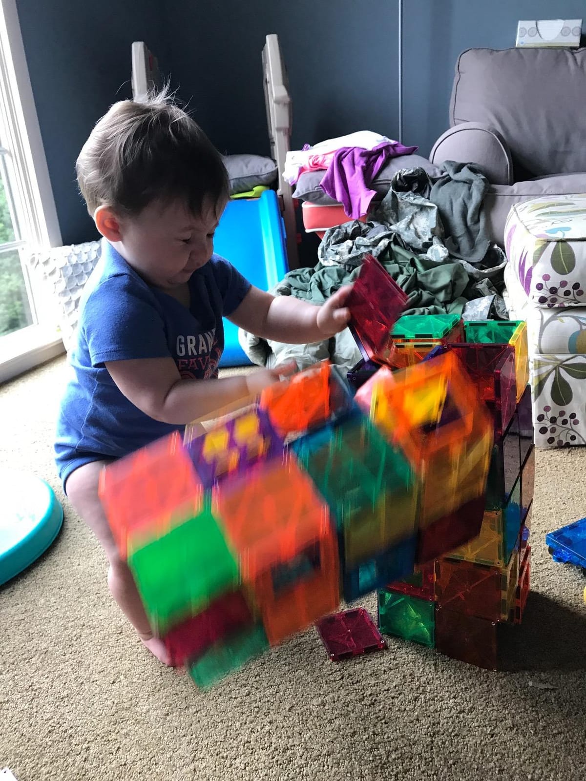 Magnetic Tiles for Kids 100-Piece Set, STEM Educational Building Blocks, Includes 2 Cars & Click-in ABC Learning Tiles, Gift for Boys & Girls, Magnetic Figures & 2 or 4 Car Set Add-Ons Available customer photo 2