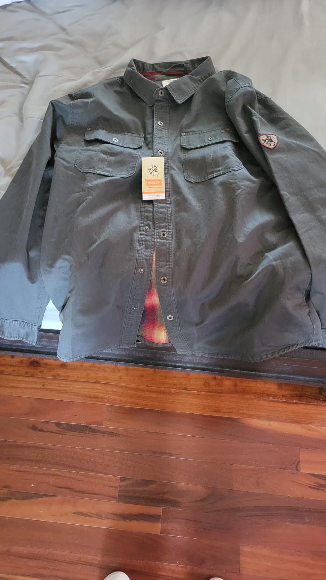 Legendary Whitetails Mens Flannel Lined Waxed Cotton Shirt Jacket customer photo 2