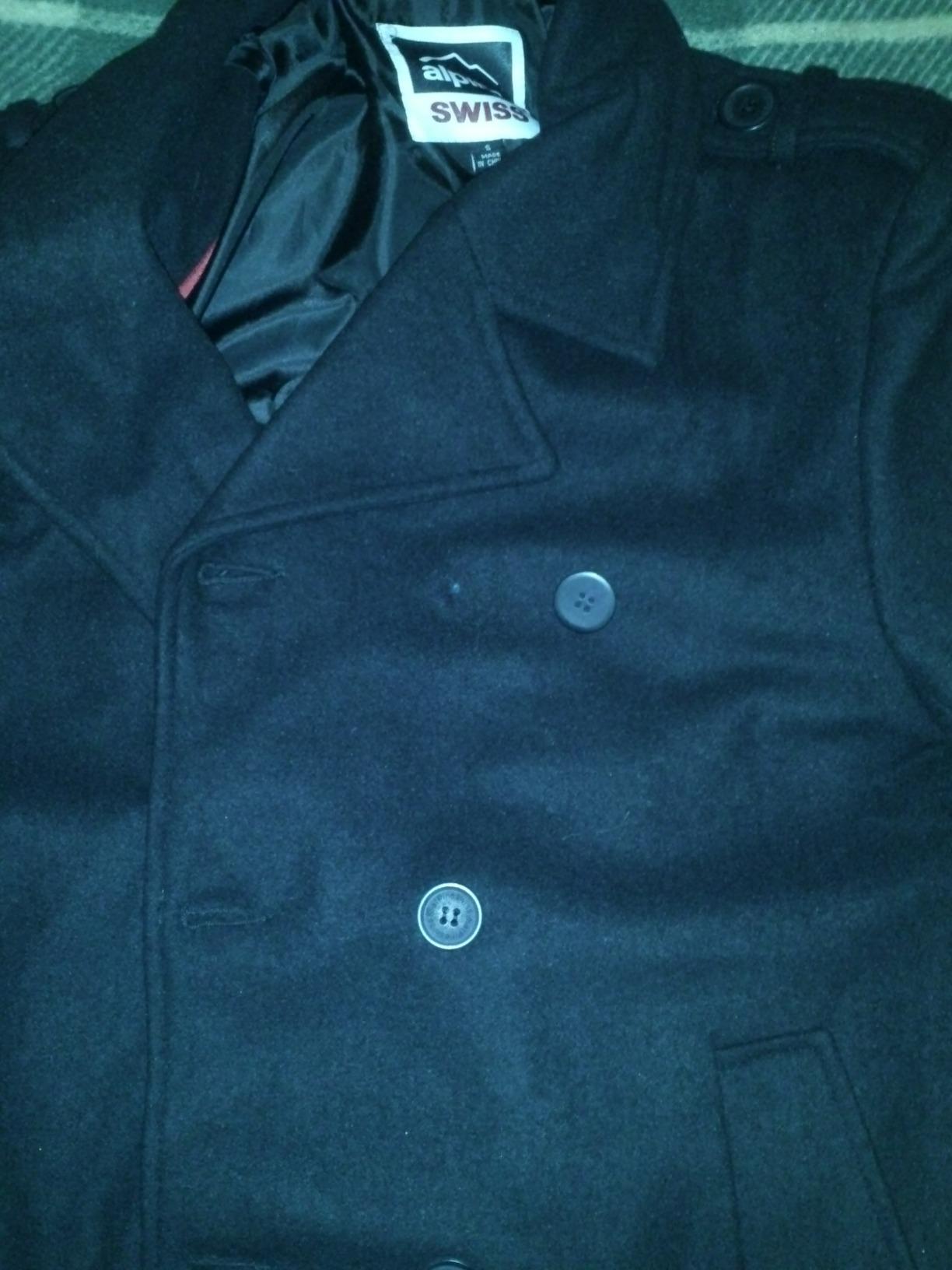 Alpine Swiss Jake Mens Wool Pea Coat Double Breasted Peacoat Jacket customer photo 2