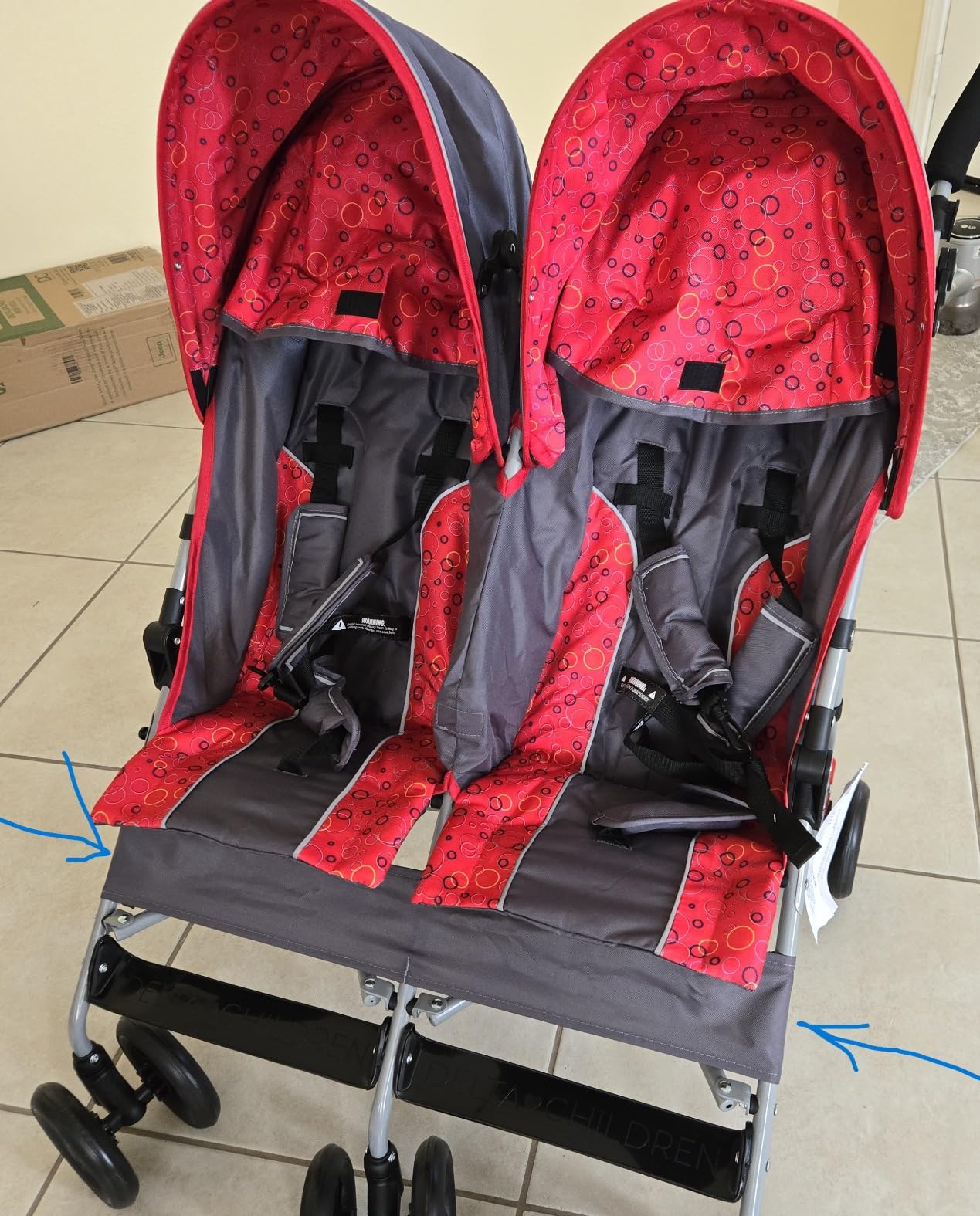 Delta Children LX Side by Side Stroller - with Recline, Storage & Compact Fold, Night Sky customer photo 2