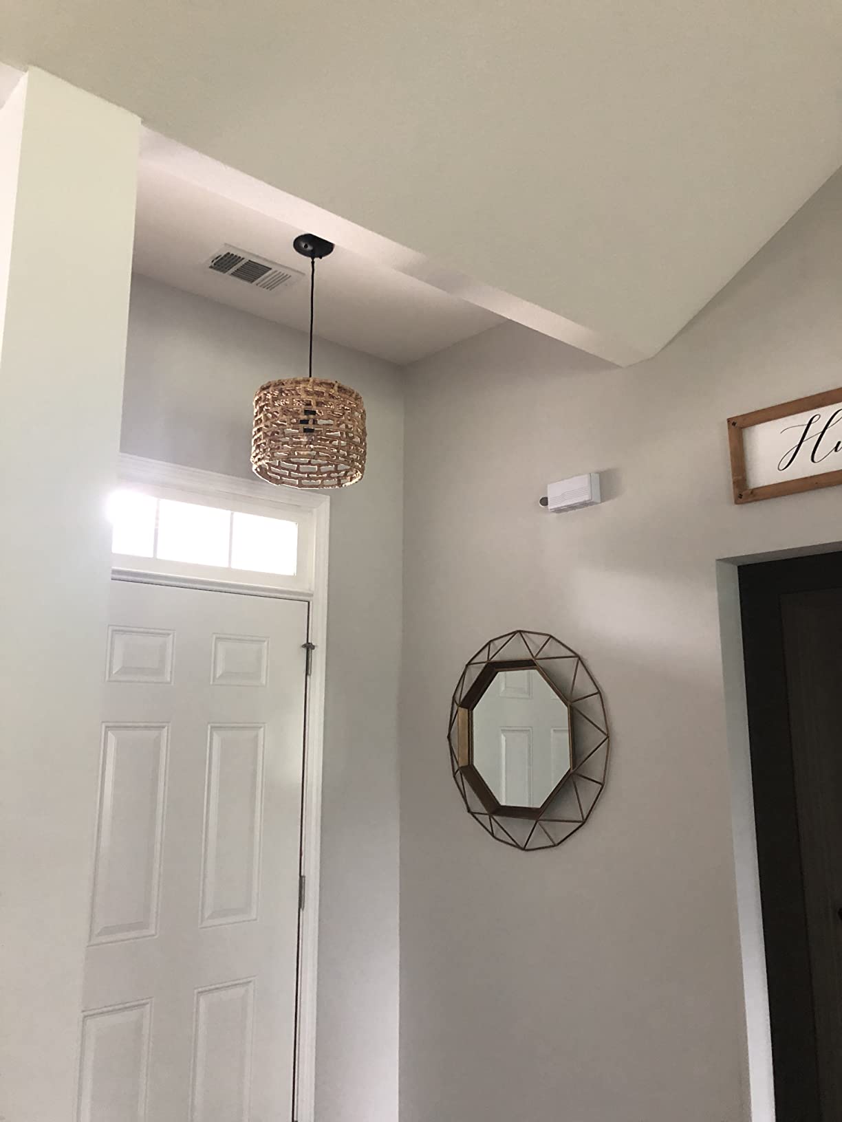 Globe Electric 64906 1-Light Pendant, Matte Black, Black Woven Fabric Cord, E26 Base Socket, Kitchen Island, Café, Decorative, Ceiling Hanging Light Fixture, Modern, Vintage, Bulb Not Included customer photo 2