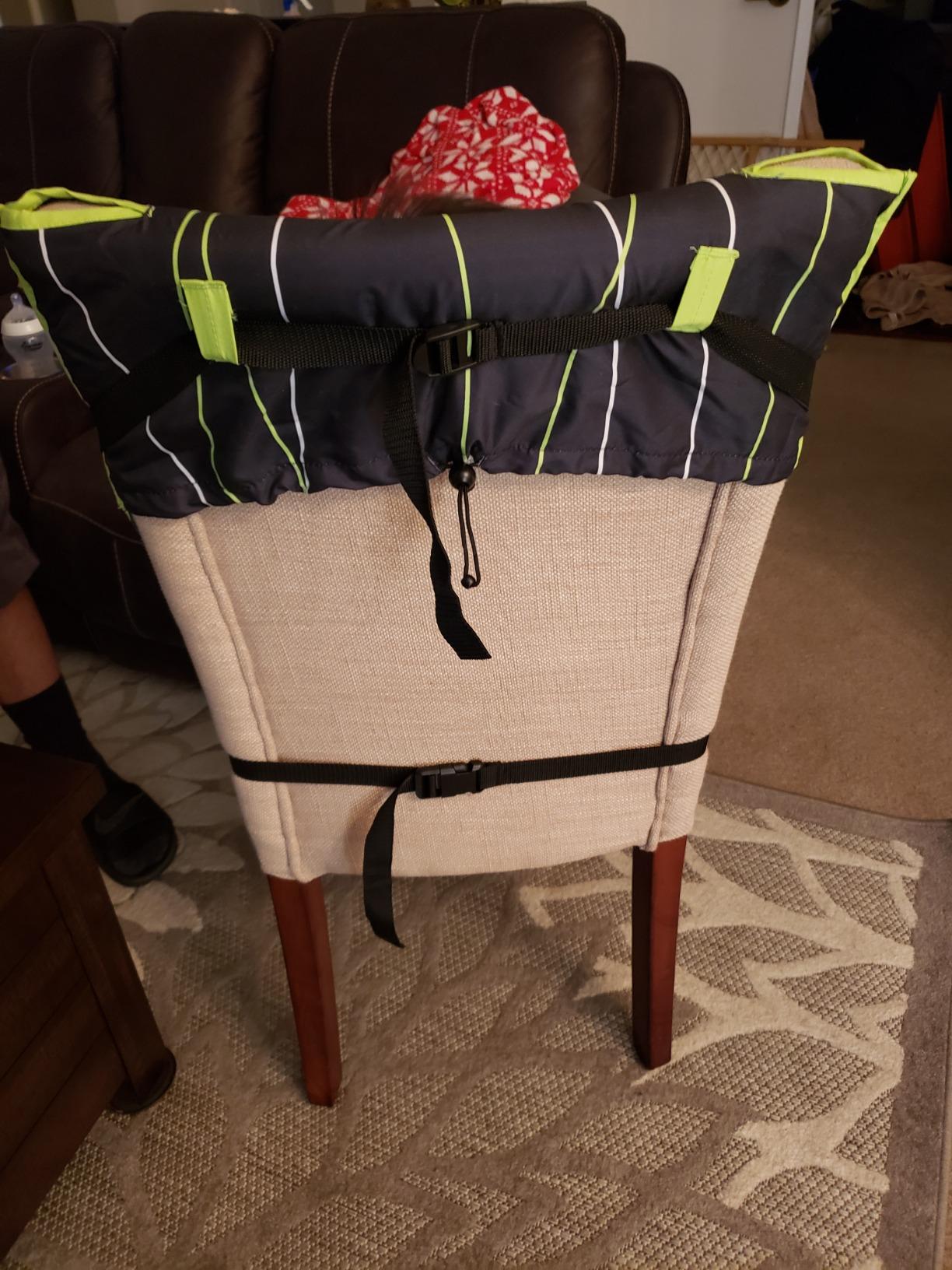 Cozy Cover Easy Seat – Portable Travel High Chair and Safety Seat for Infants and Toddlers (Black/Green) customer photo 2