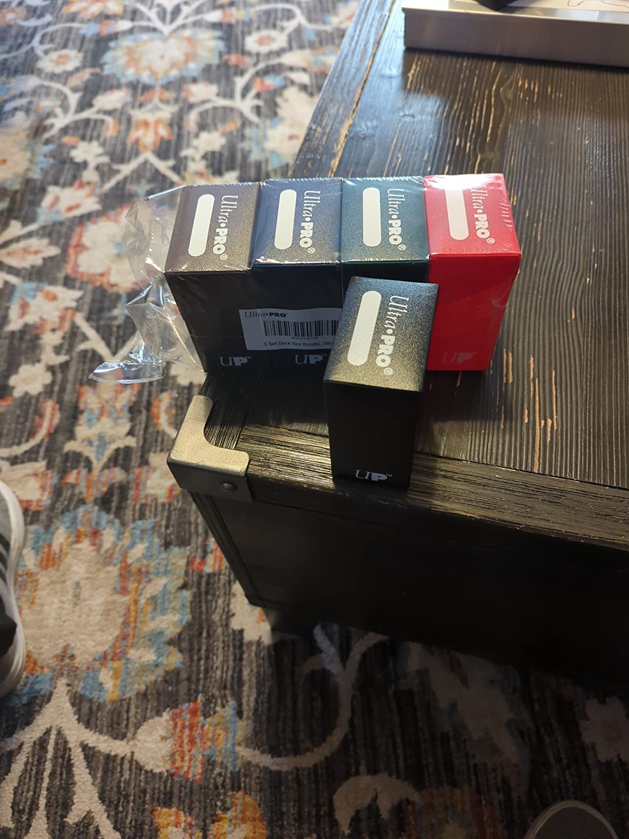 Set of Five New Ultra-Pro Deck Boxes (Dark Colors Incl. Black, Blue, Brown, Green, and Red) for Magic/Pokemon/YuGiOh Cards customer photo 2