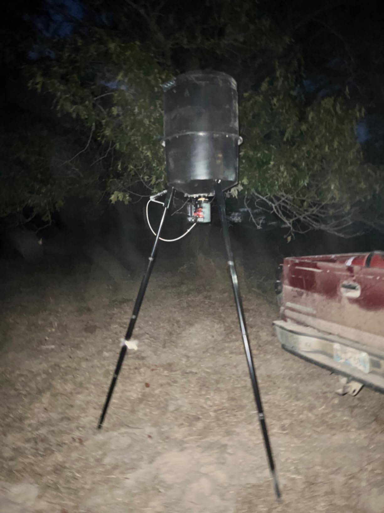Wildgame Innovations Quick-Set 270 lb Game Feeder | Durable tripod Corn/Pellet hunting feeder, digital timer, 1-4 available feed times & 30-feet radius customer photo 2