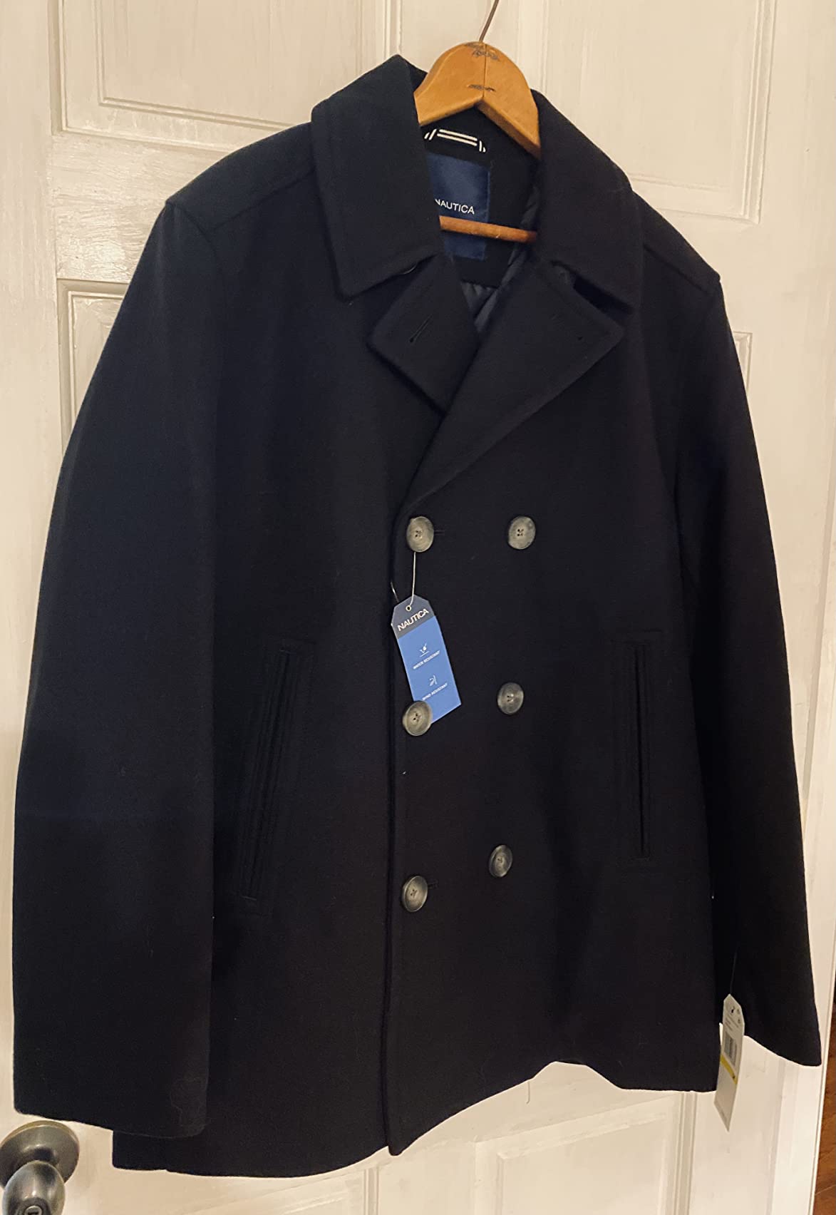 Nautica Men's Wool Blend Peacoat – Double-Breasted Winter Coat, Regular, Big & Tall Sizes customer photo 2