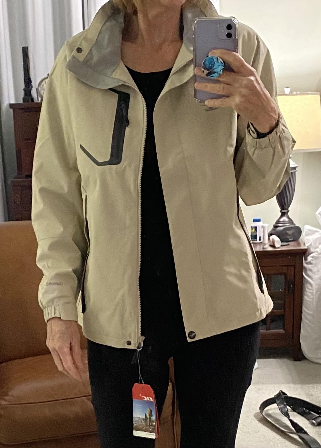 Diamond Candy Women's Lightweight Waterproof Hooded Rain Jacket customer photo 1