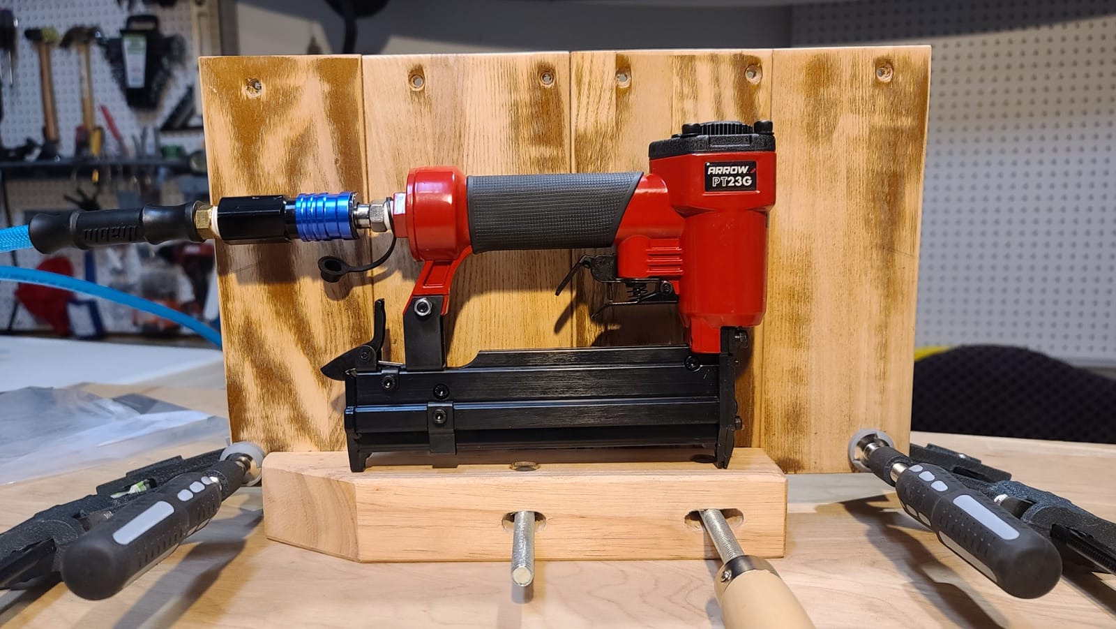 Arrow PT23G 23 Gauge Compact Pneumatic Pin Nail Gun, Oil-Free | Compact Pneumatic Pin Nail Gun for Trim, Molding, Crafts, Fits 3/8