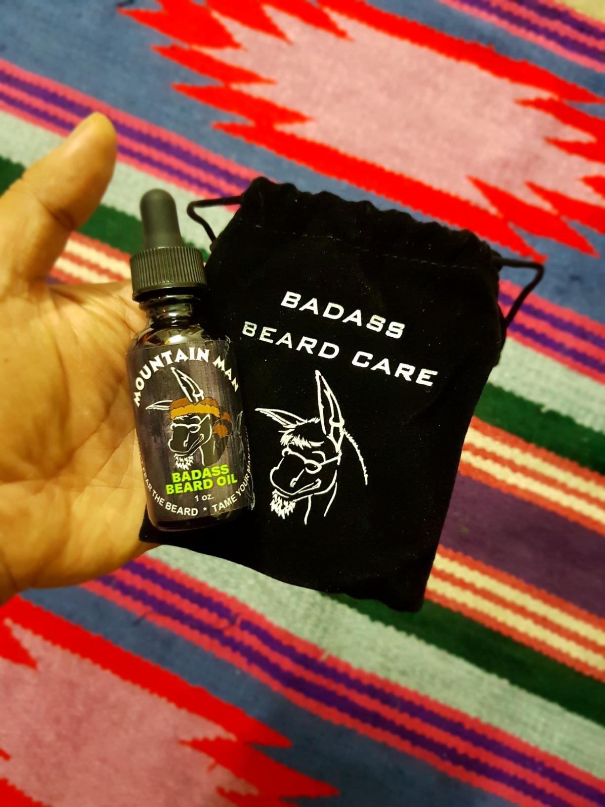 Badass Beard Care Oil for Men - Ladies Man Scent 1 oz - All Natural Argan, Jojoba, Vitamin E - Softens Beard, Reduces Itch, Moisturizes Skin, Promotes Healthy Beard Growth customer photo 1