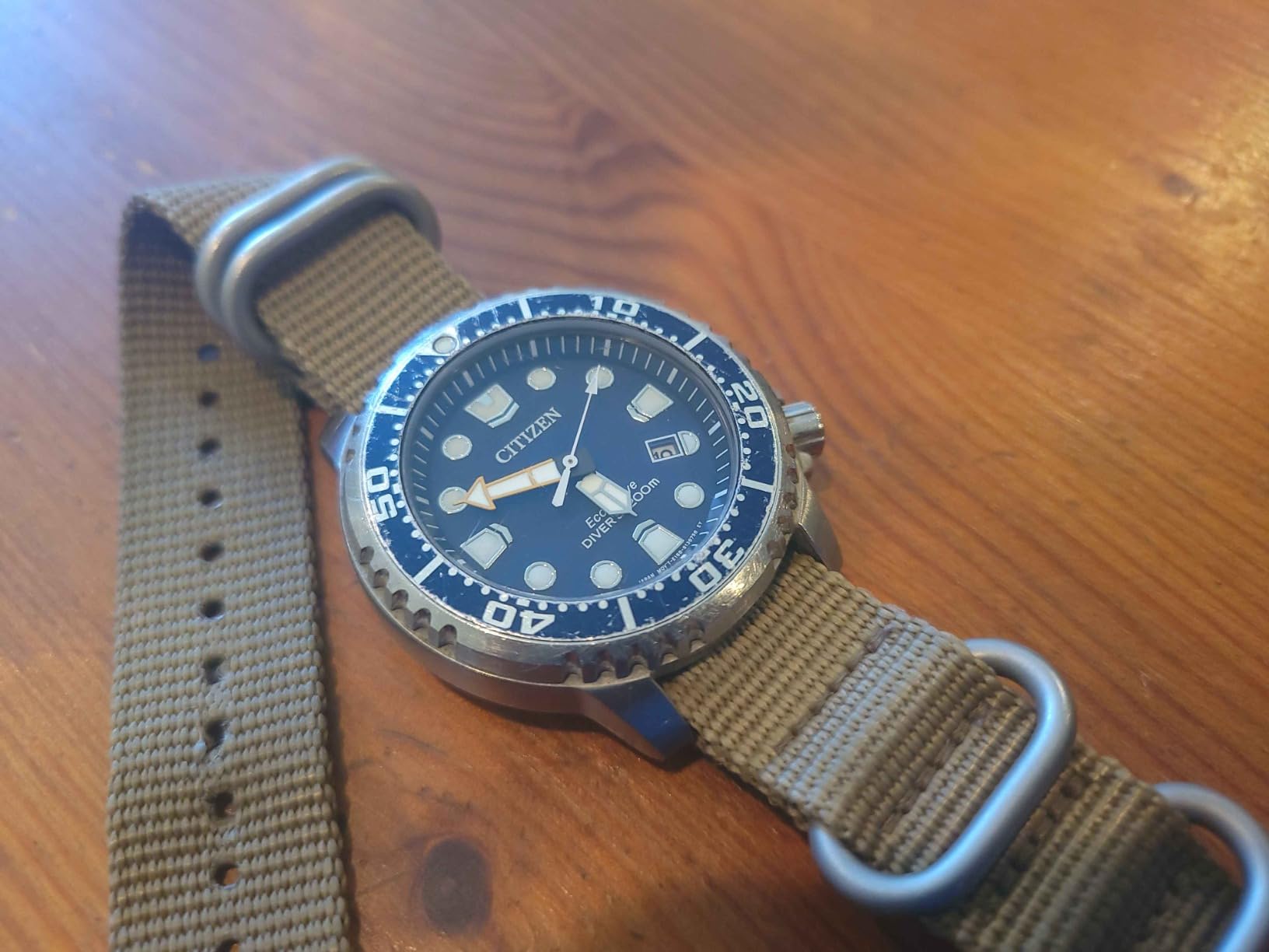 CITIZEN Promaster Dive Eco-Drive Watch, 3-Hand Date, ISO Certified, Luminous Hands and Markers, Rotating Bezel customer photo 2