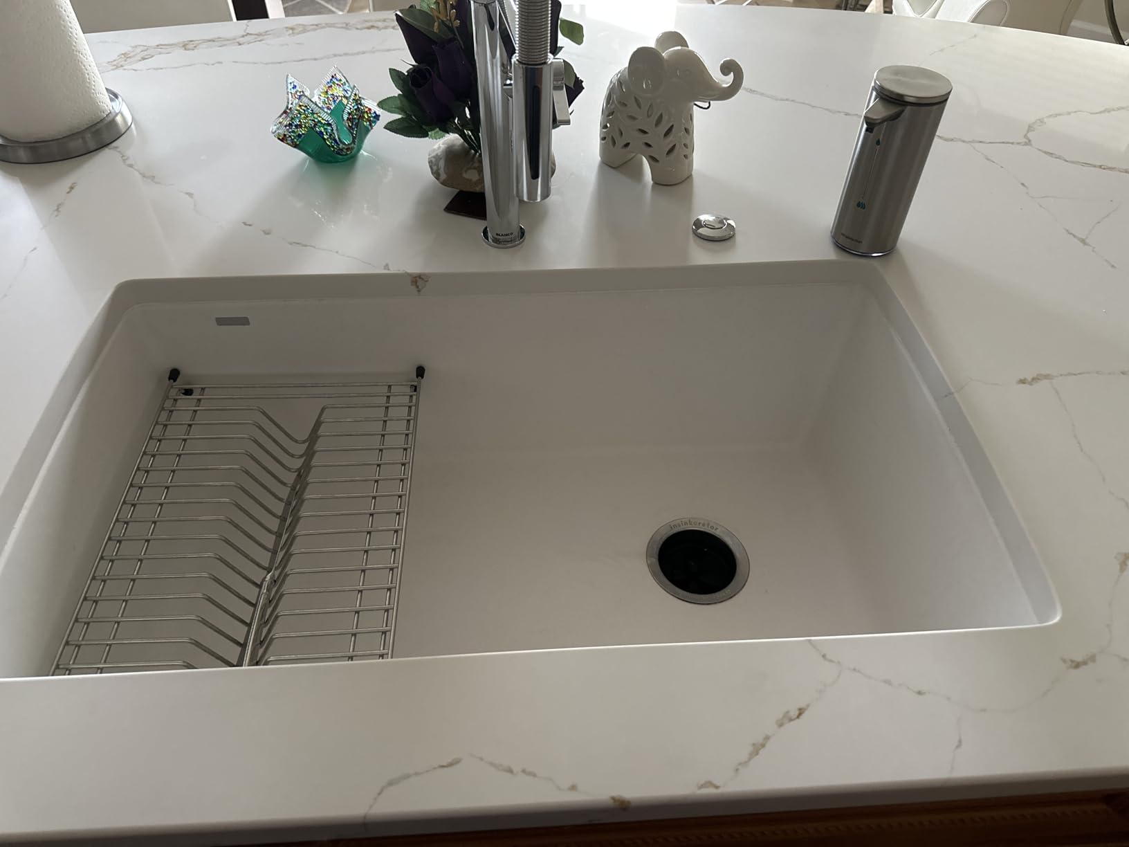 BLANCO, Trufle 441765 DIAMOND SILGRANIT Super Single Undermount Kitchen Sink, 33.5